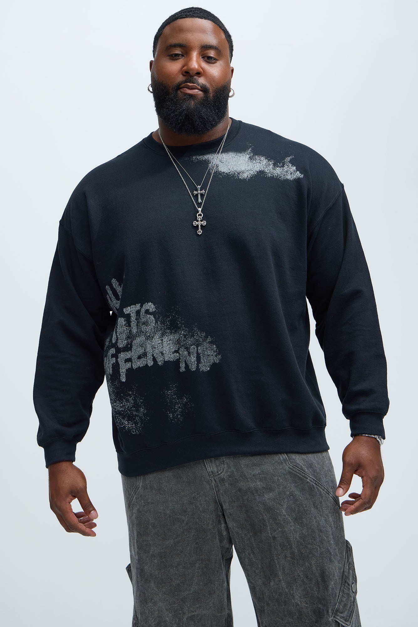 Just Hits Different Sweatshirt - Black - Image 5