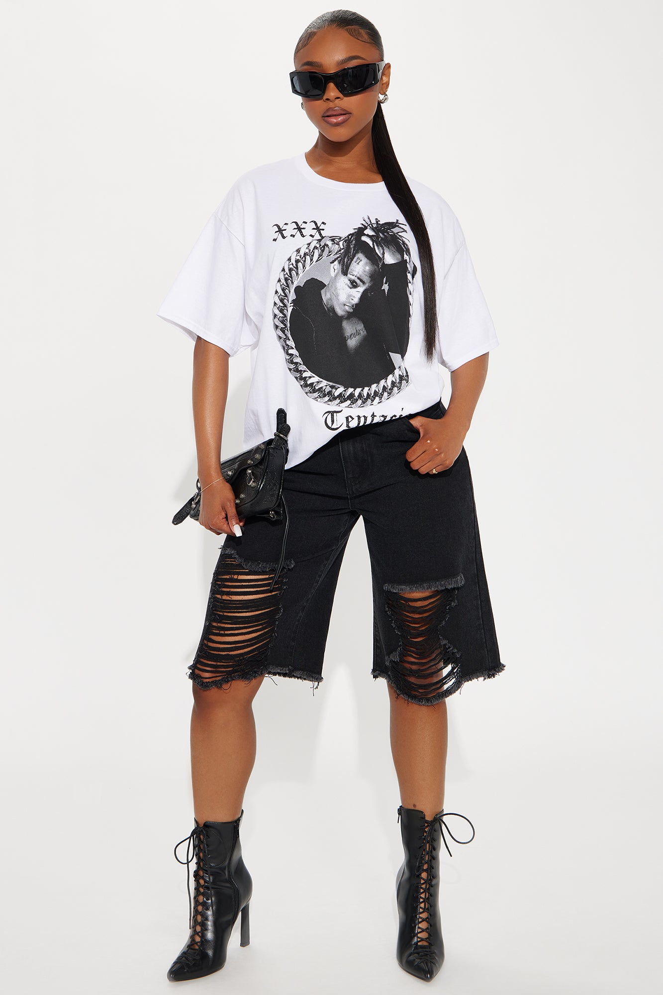 XXX TENTACION Oversized Tee  - White - Image 3