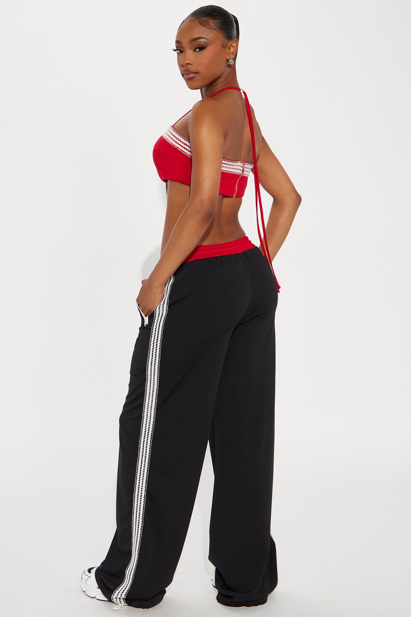 Minimal Mood Pant Set - Red/Black - Image 3