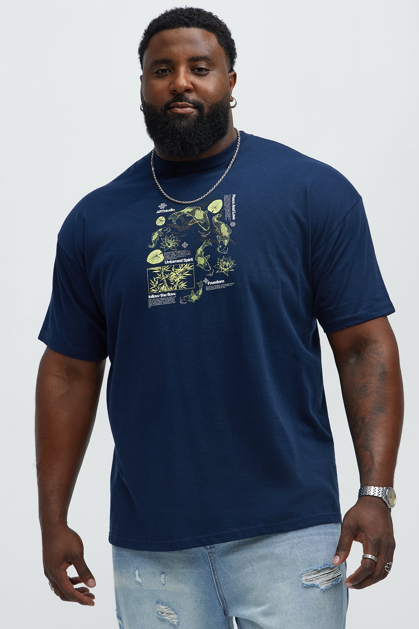 Follow The Flow Short Sleeve Tee - Navy - Image 6