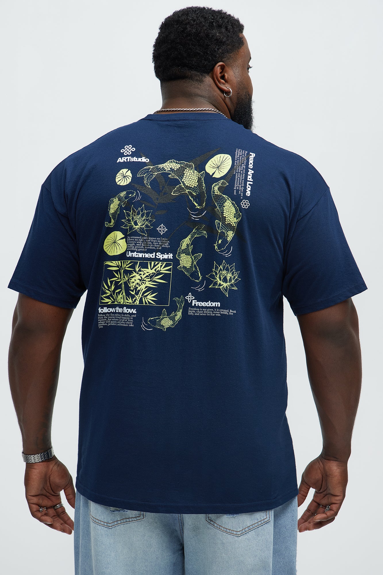 Follow The Flow Short Sleeve Tee - Navy - Image 5