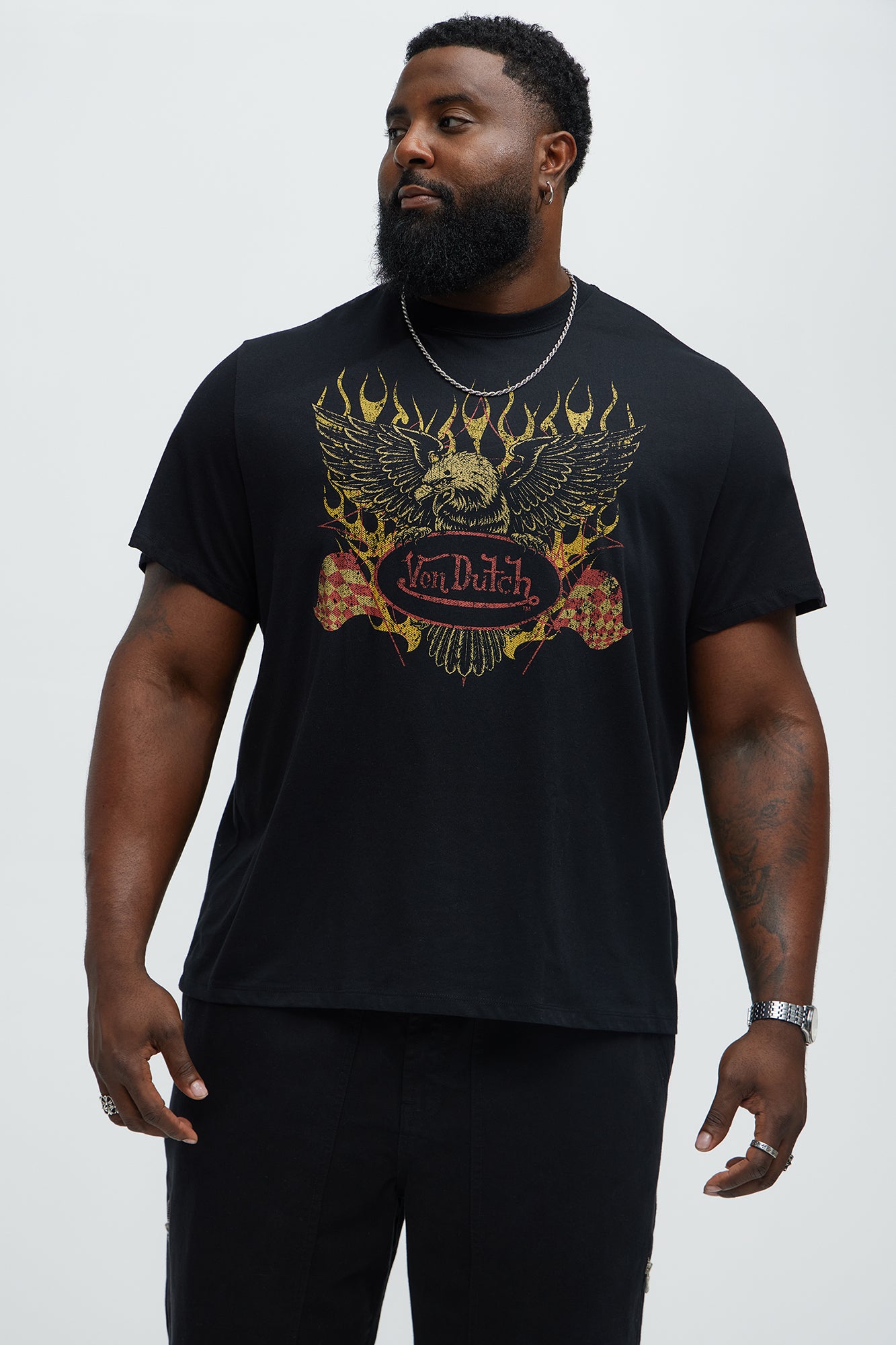 Von Dutch Eagle Short Sleeve Tee - Black - Image 4
