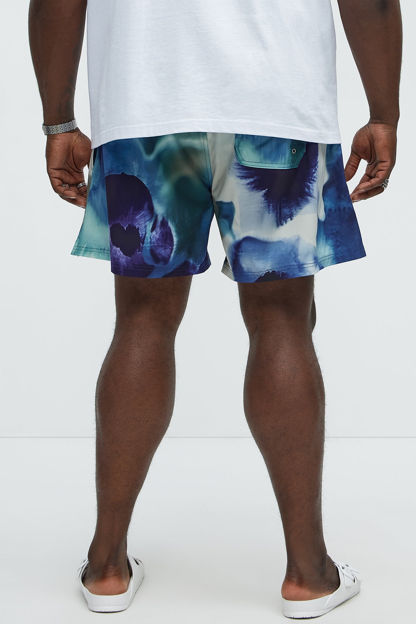Waterfall Swim Mid Trunk - Blue/combo - Image 7