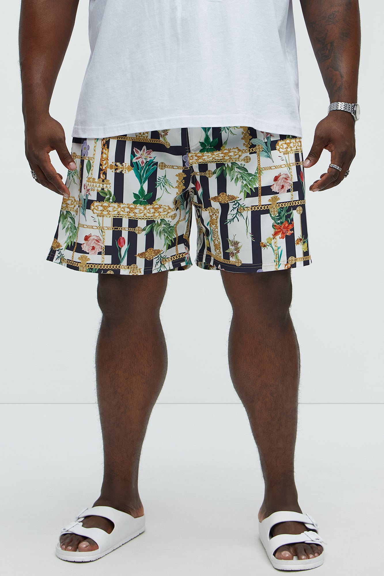 Encino Printed Swim Classic Trunk - Multi Color - Image 4