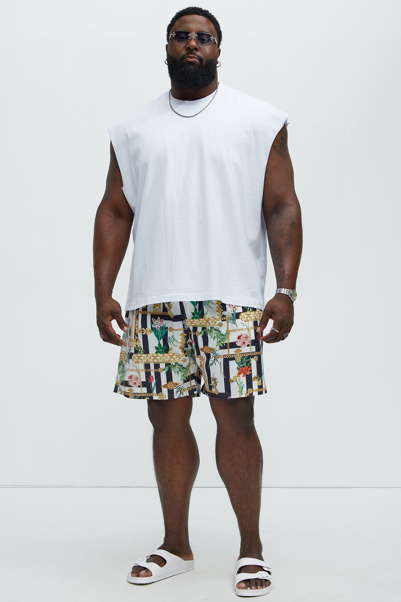 Encino Printed Swim Classic Trunk - Multi Color - Image 5