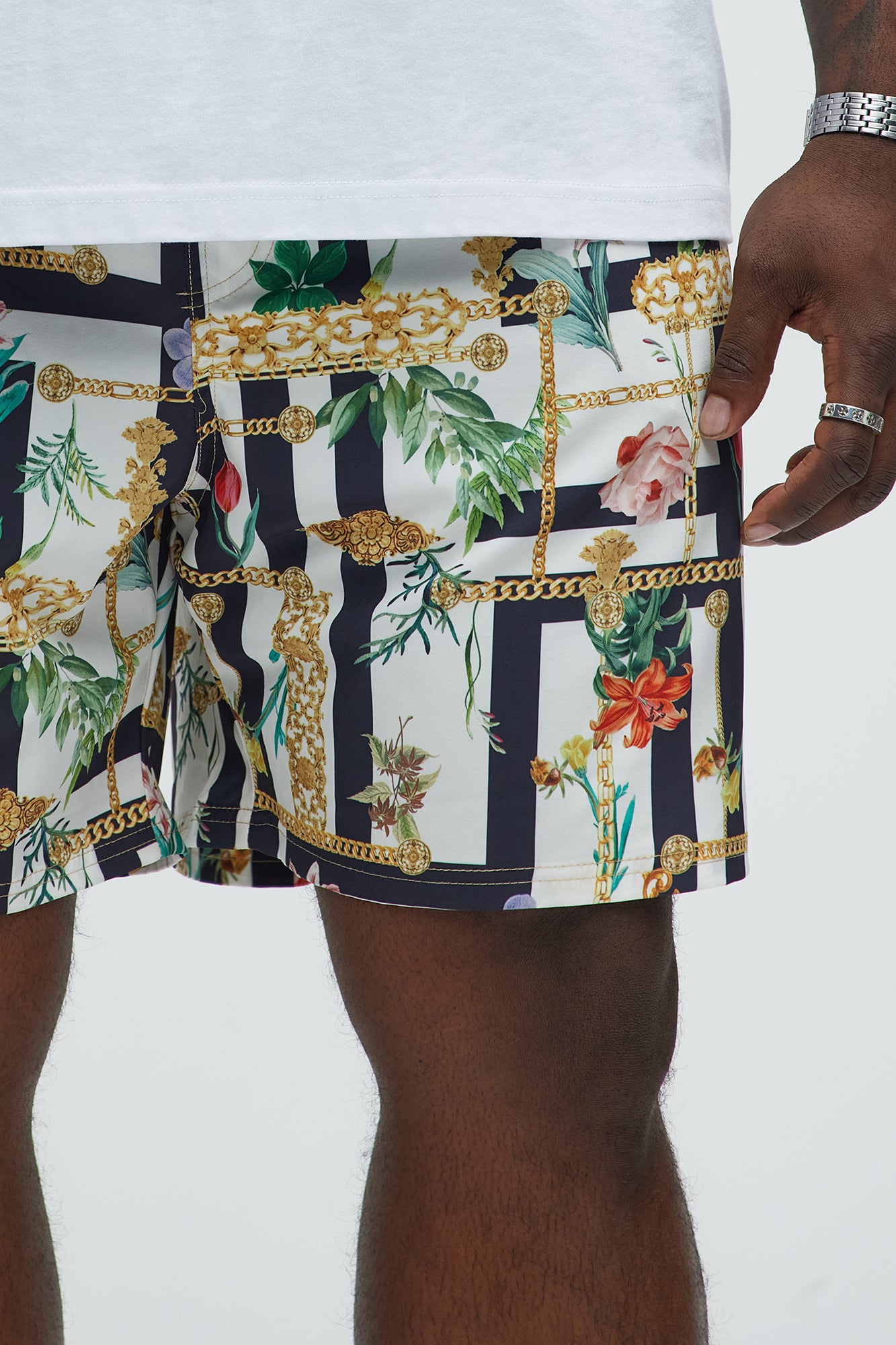 Encino Printed Swim Classic Trunk - Multi Color - Image 6