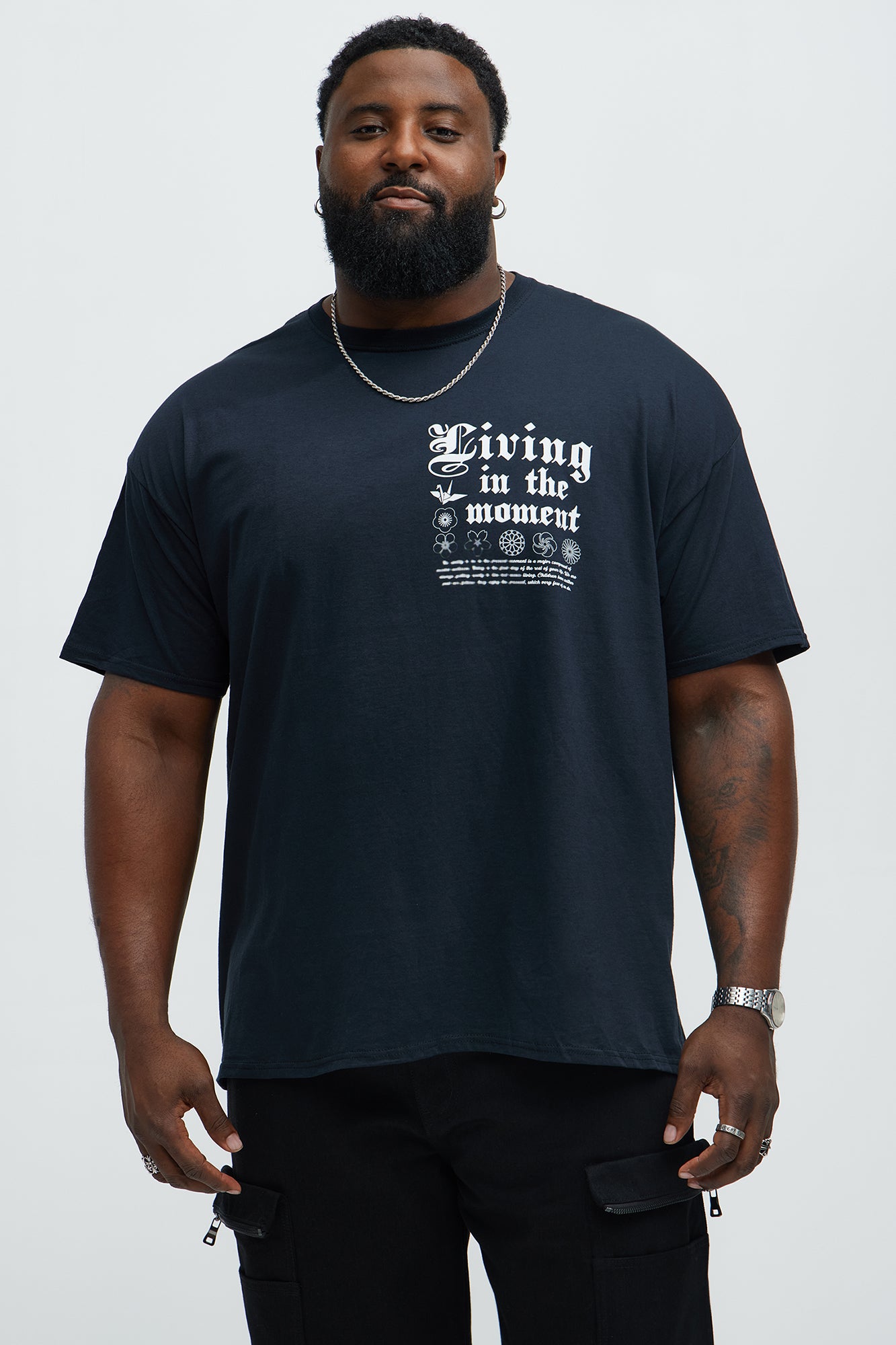 Living In The Morning Short Sleeve Tee - Black - Image 6