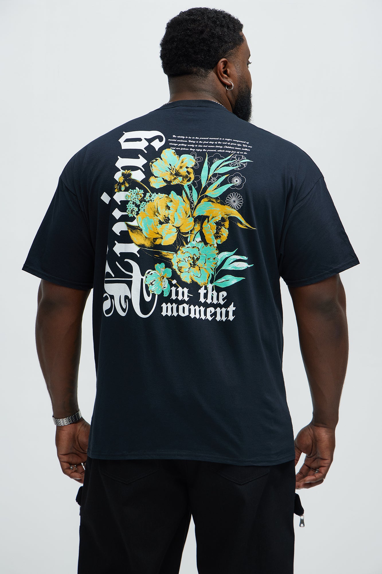 Living In The Morning Short Sleeve Tee - Black - Image 5