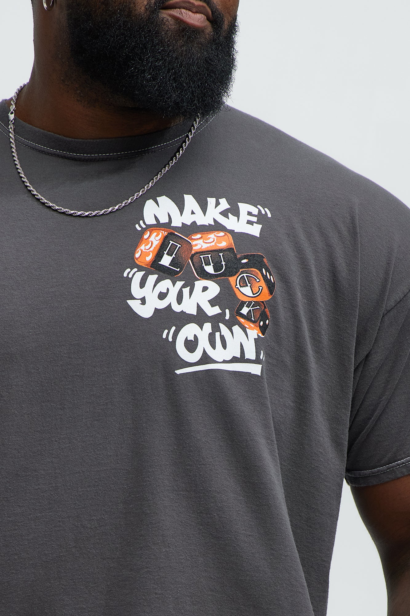 Make Your Own Luck Short Sleeve Tee - Charcoal - Image 7