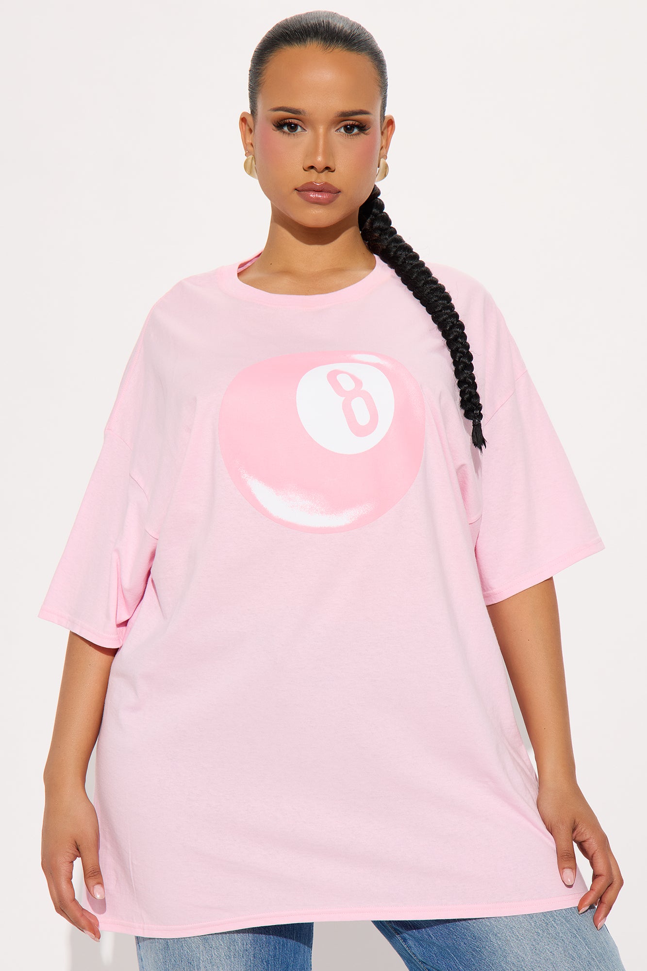 Your Lucky Day Oversized Tee - Pink - Image 4