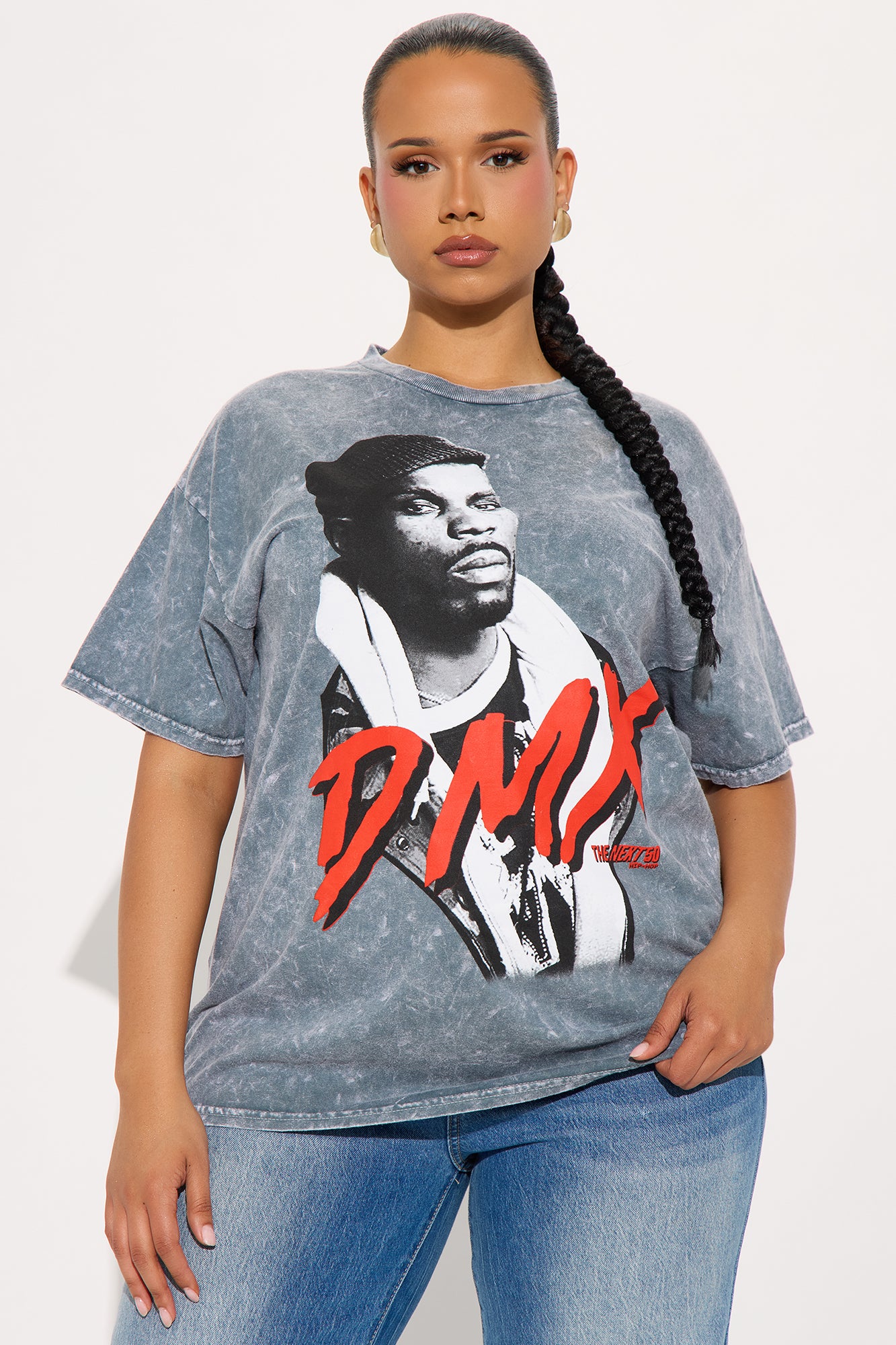 DMX Washed Oversized Tee - Charcoal - Image 5