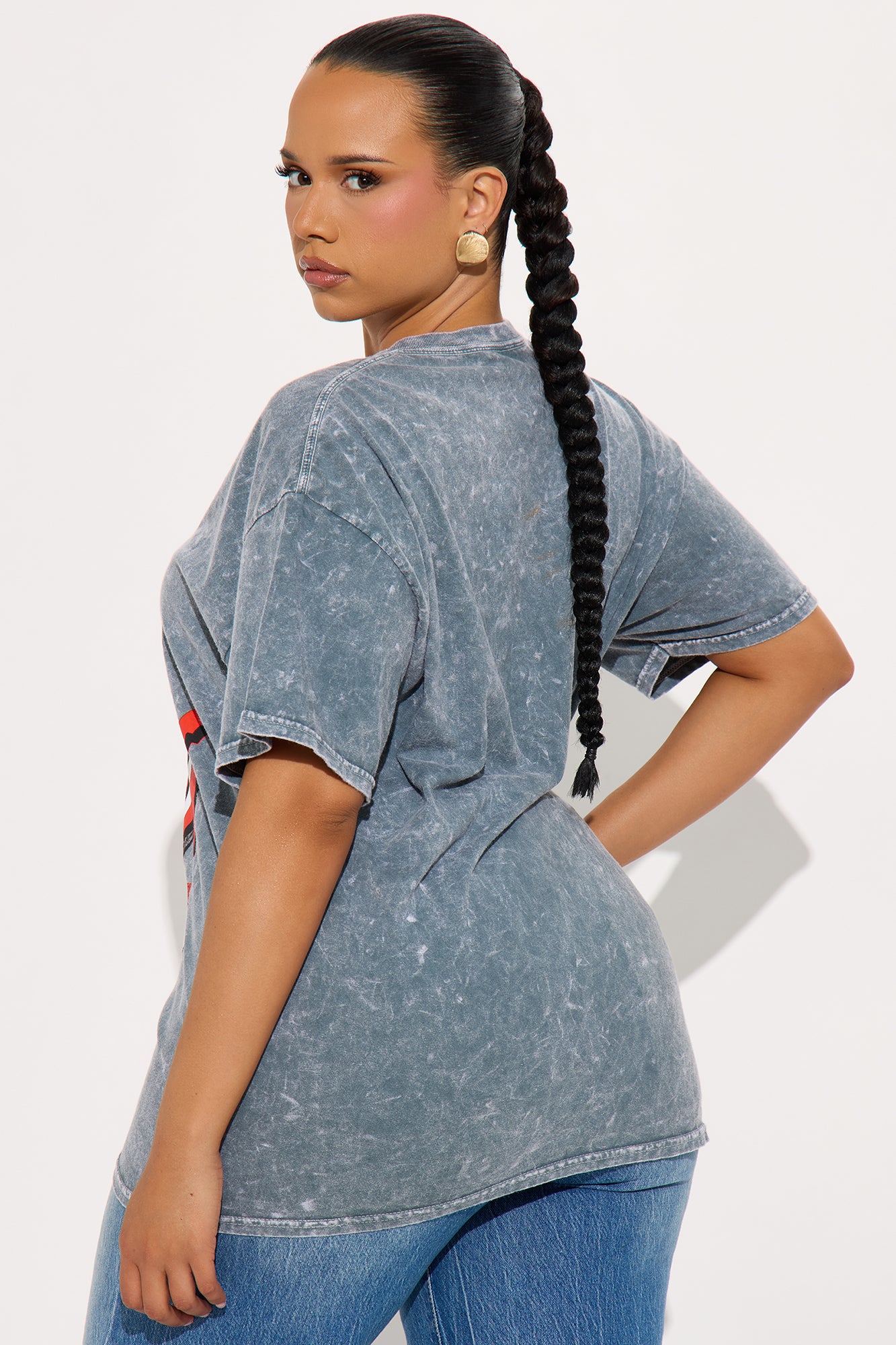 DMX Washed Oversized Tee - Charcoal - Image 8