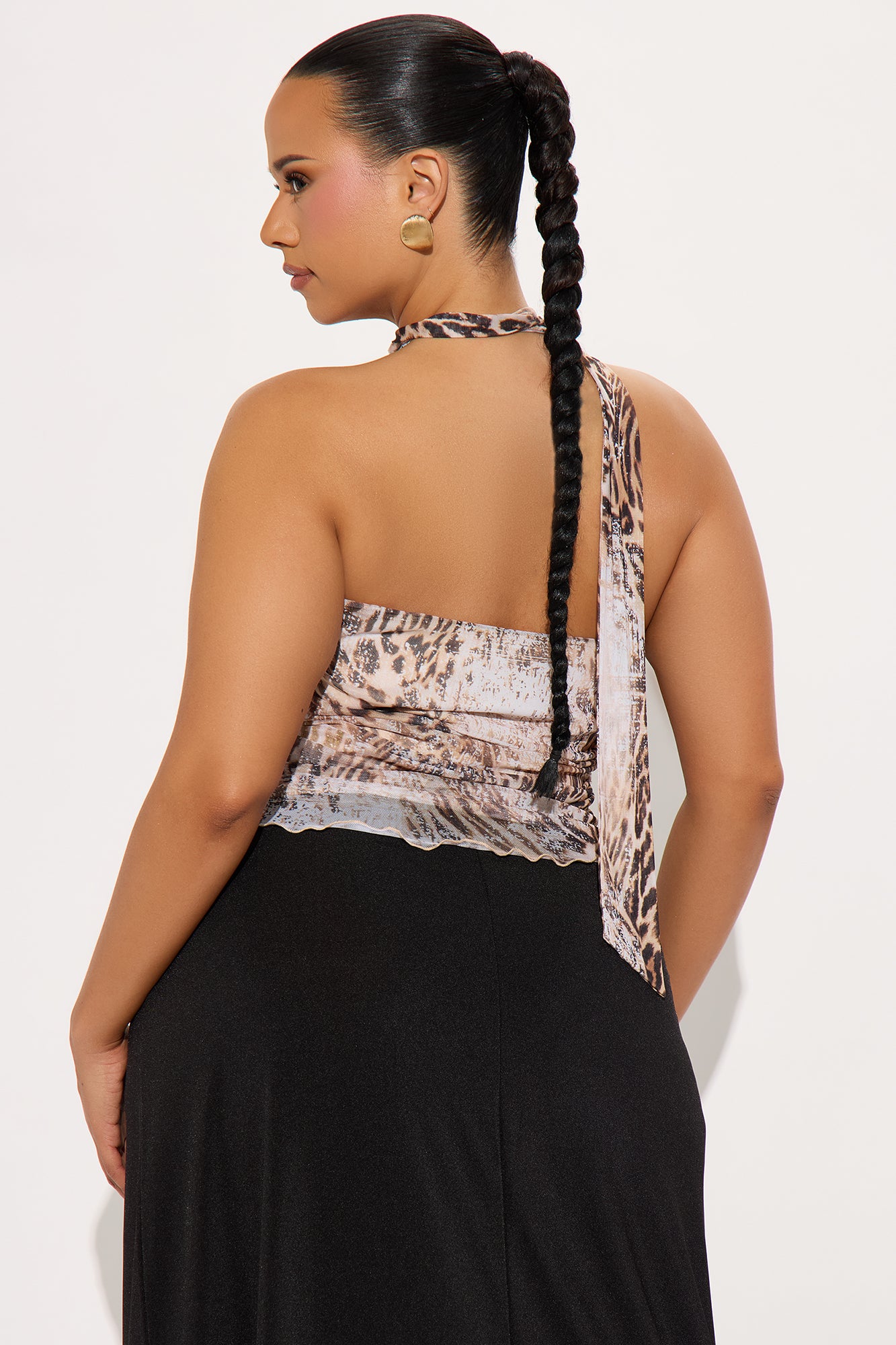 Dazzle Me Tube Top & Scarf 2 Piece Set - Brown/combo - Image 6