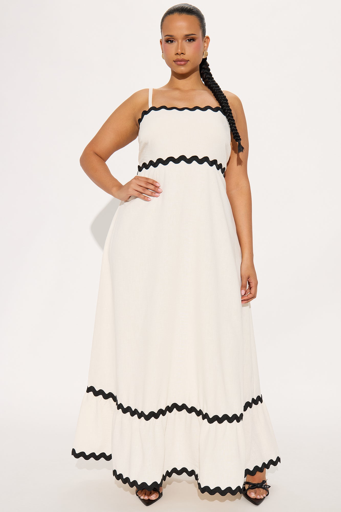 Vanessa Linen Maxi Dress - Cream/combo - Image 4