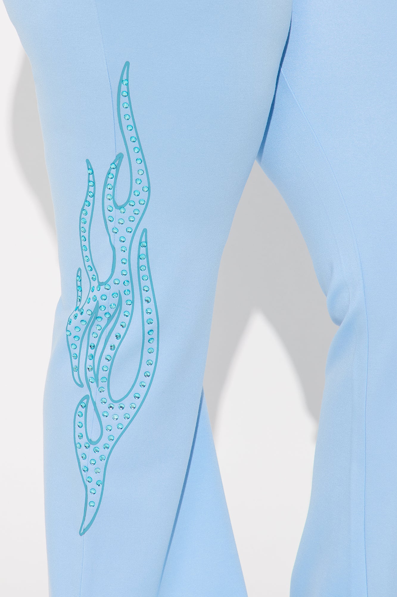 Von Dutch Fire Racer Rhinestone Flared Pant - Blue - Image 8