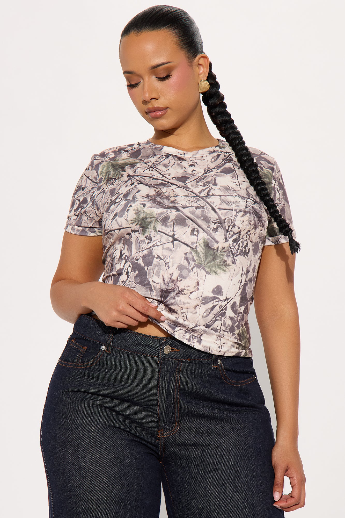 Hidden Secrets Camo Baby Tee - Camouflage - Image 4