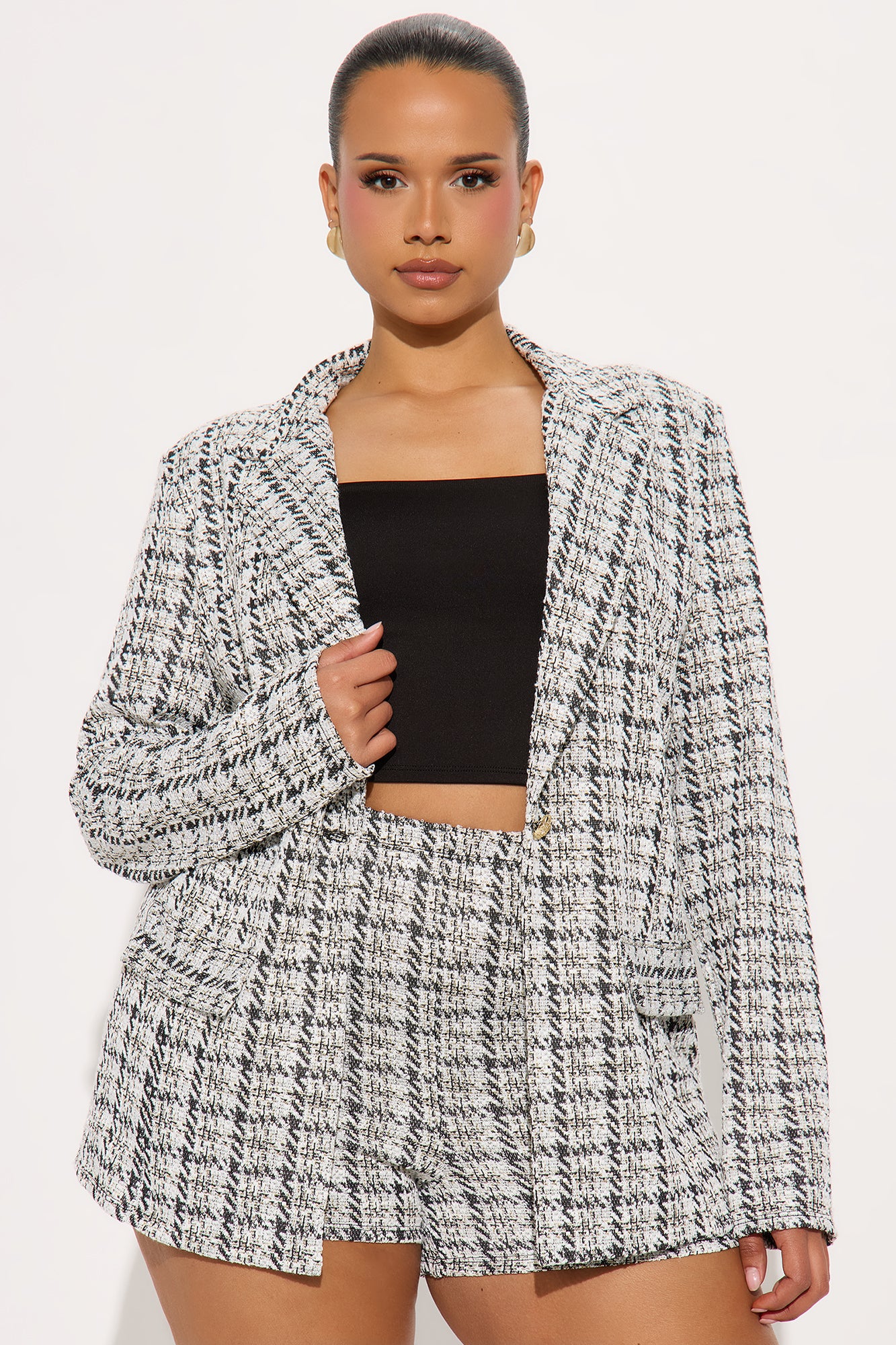 Get A Clue Tweed Blazer - Black/combo - Image 5