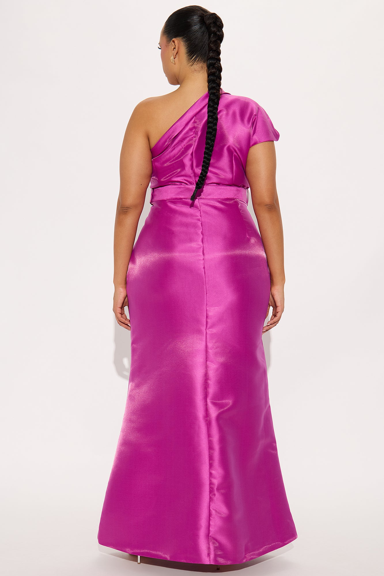 Brianne Belted Gown - Magenta - Image 6
