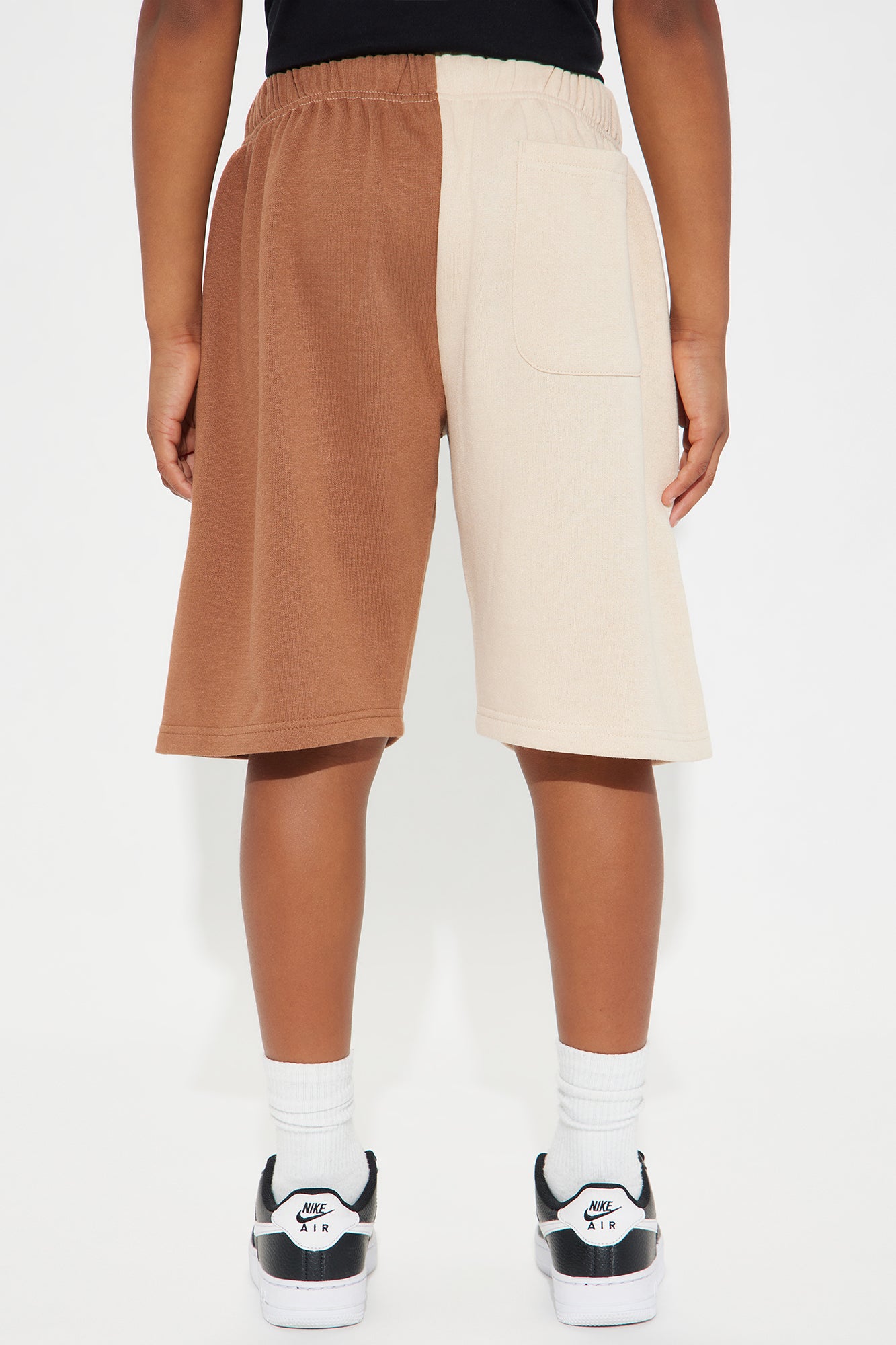Mini Can Bearely Wait Fleece Shorts - Brown/combo - Image 4