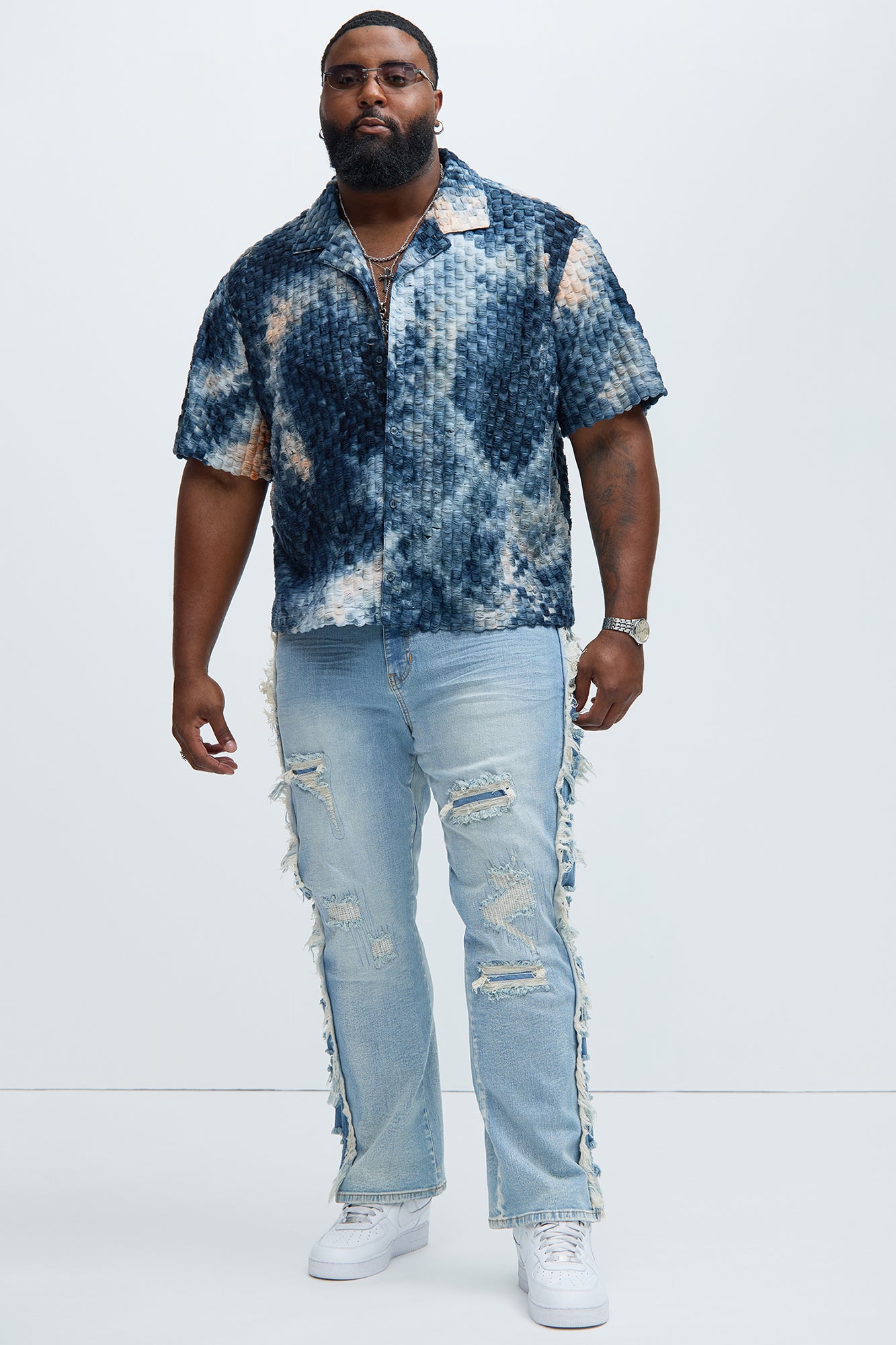 Crusin Textured Shirt - Blue/combo - Image 6