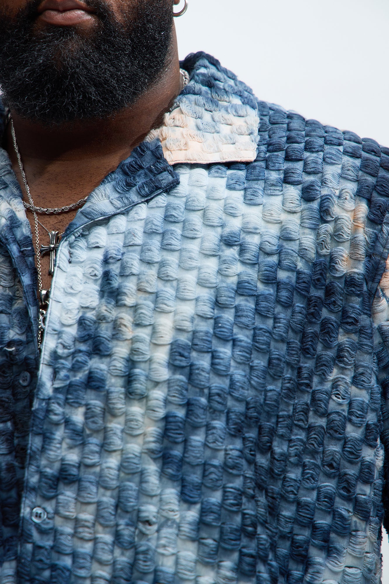 Crusin Textured Shirt - Blue/combo - Image 7