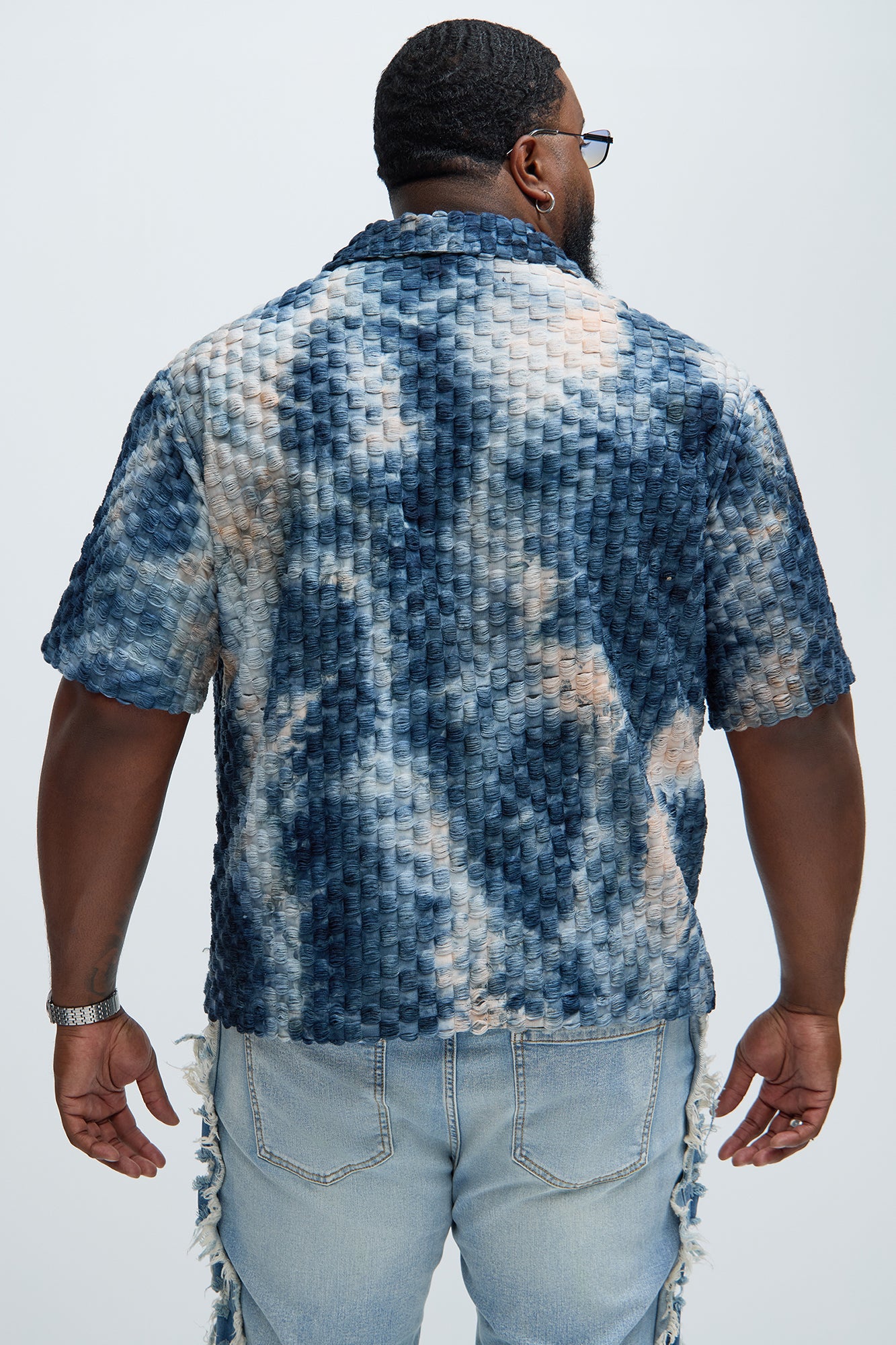 Crusin Textured Shirt - Blue/combo - Image 8