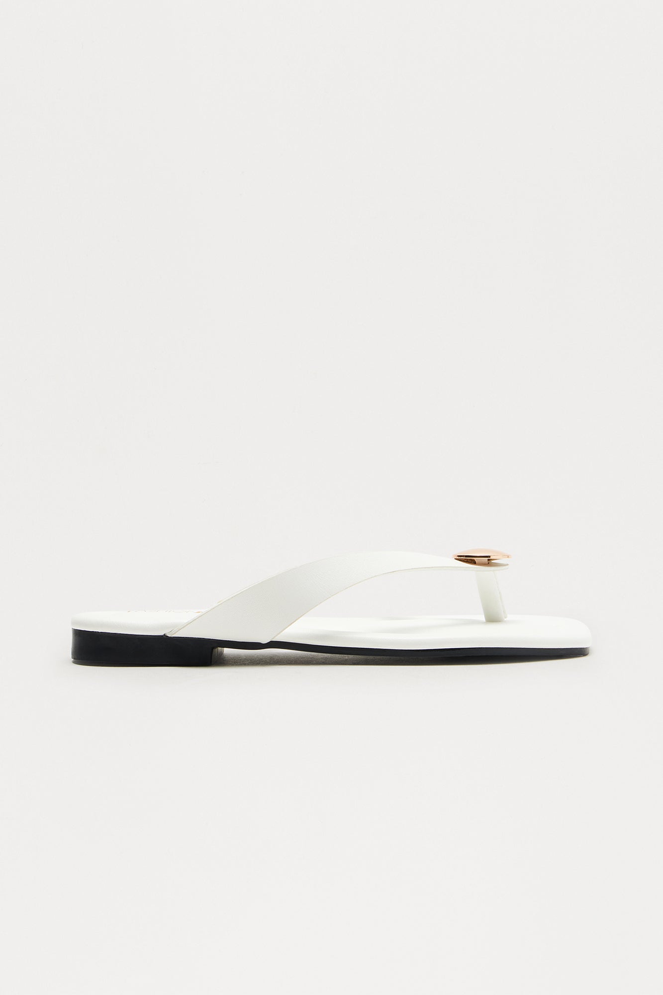 Bombay Hardware Flip Flops - White - Image 3