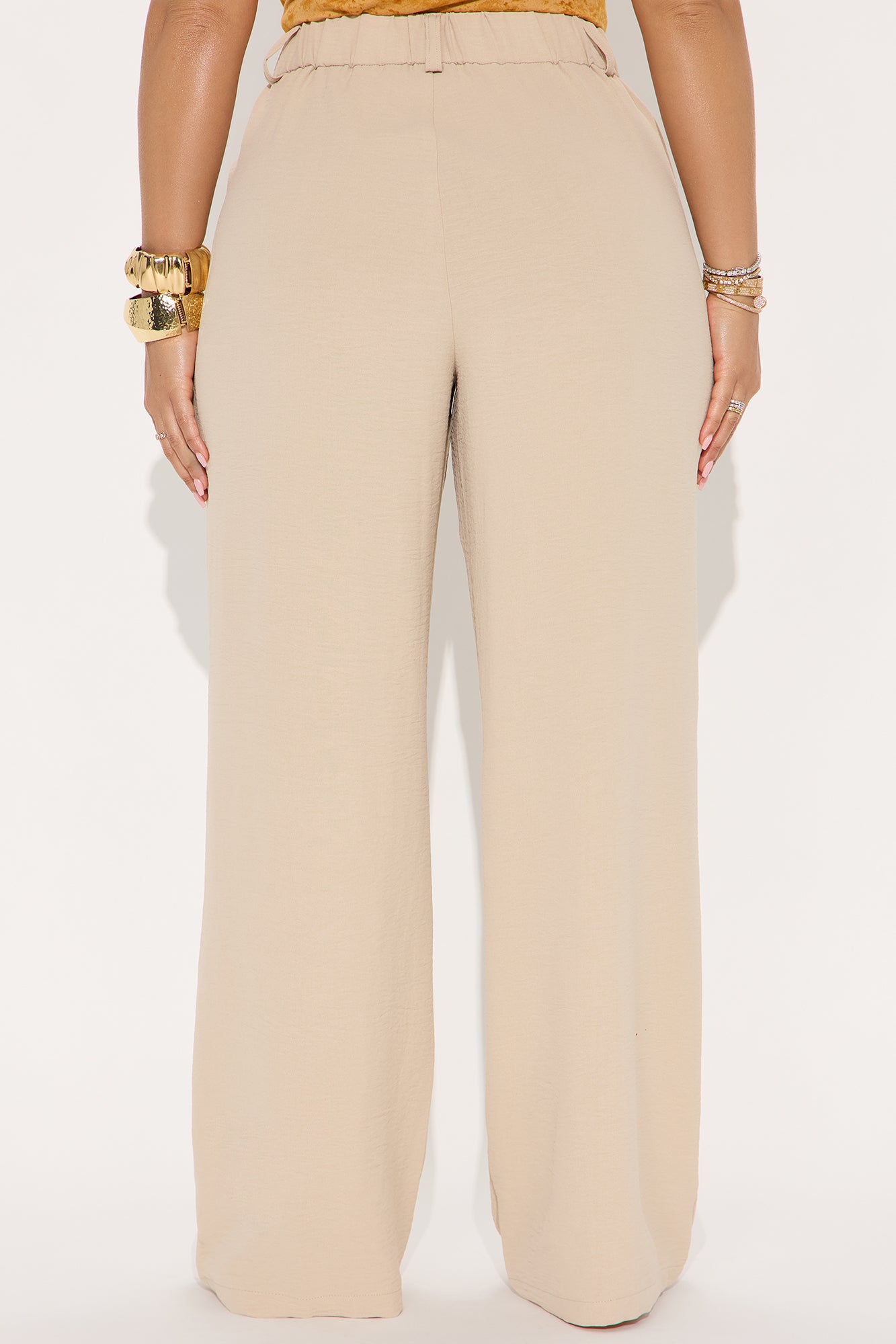 What's Next Wide Leg Trouser - Tan - Image 3