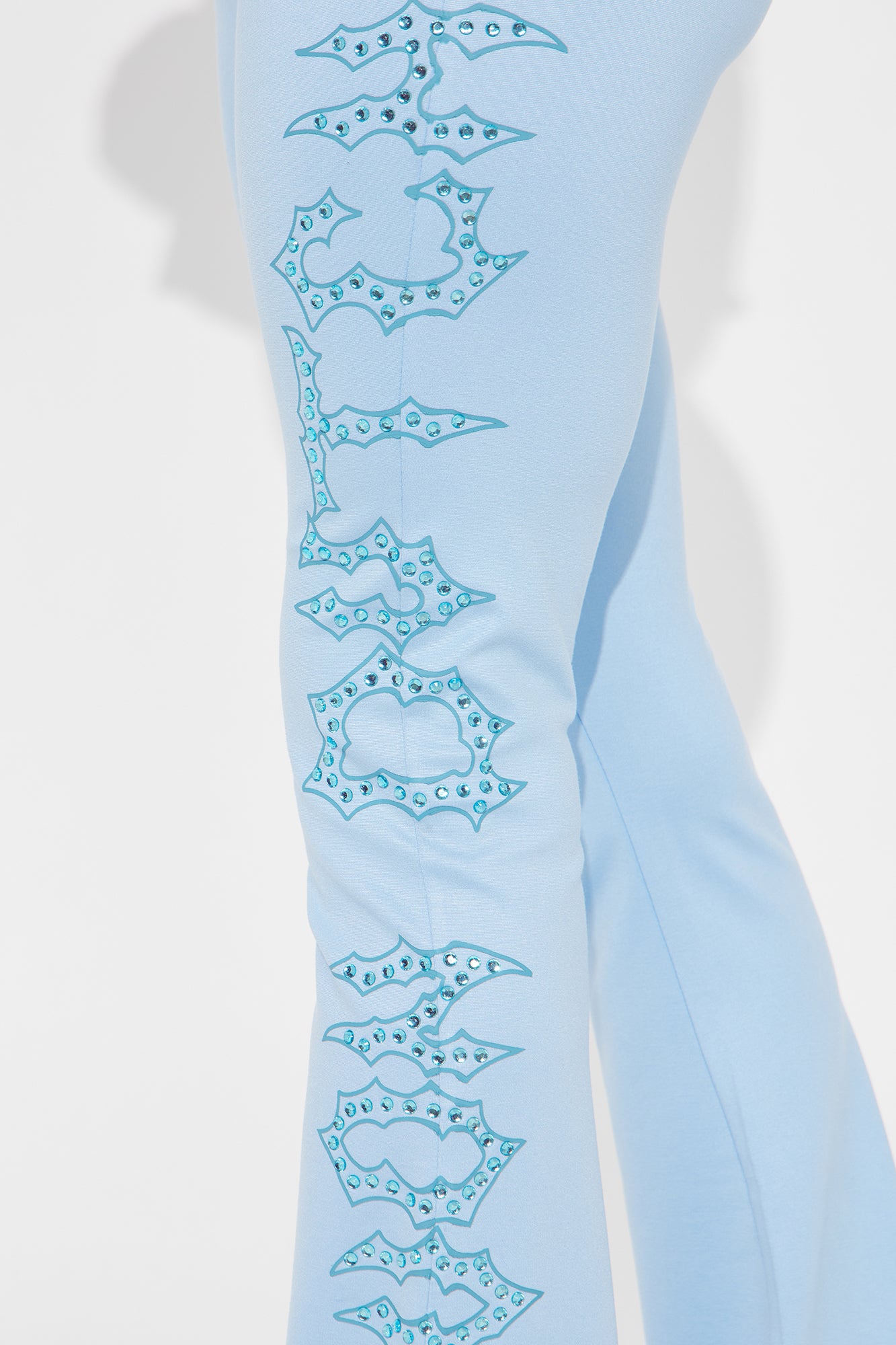 Von Dutch Fire Racer Rhinestone Flared Pant - Blue - Image 3