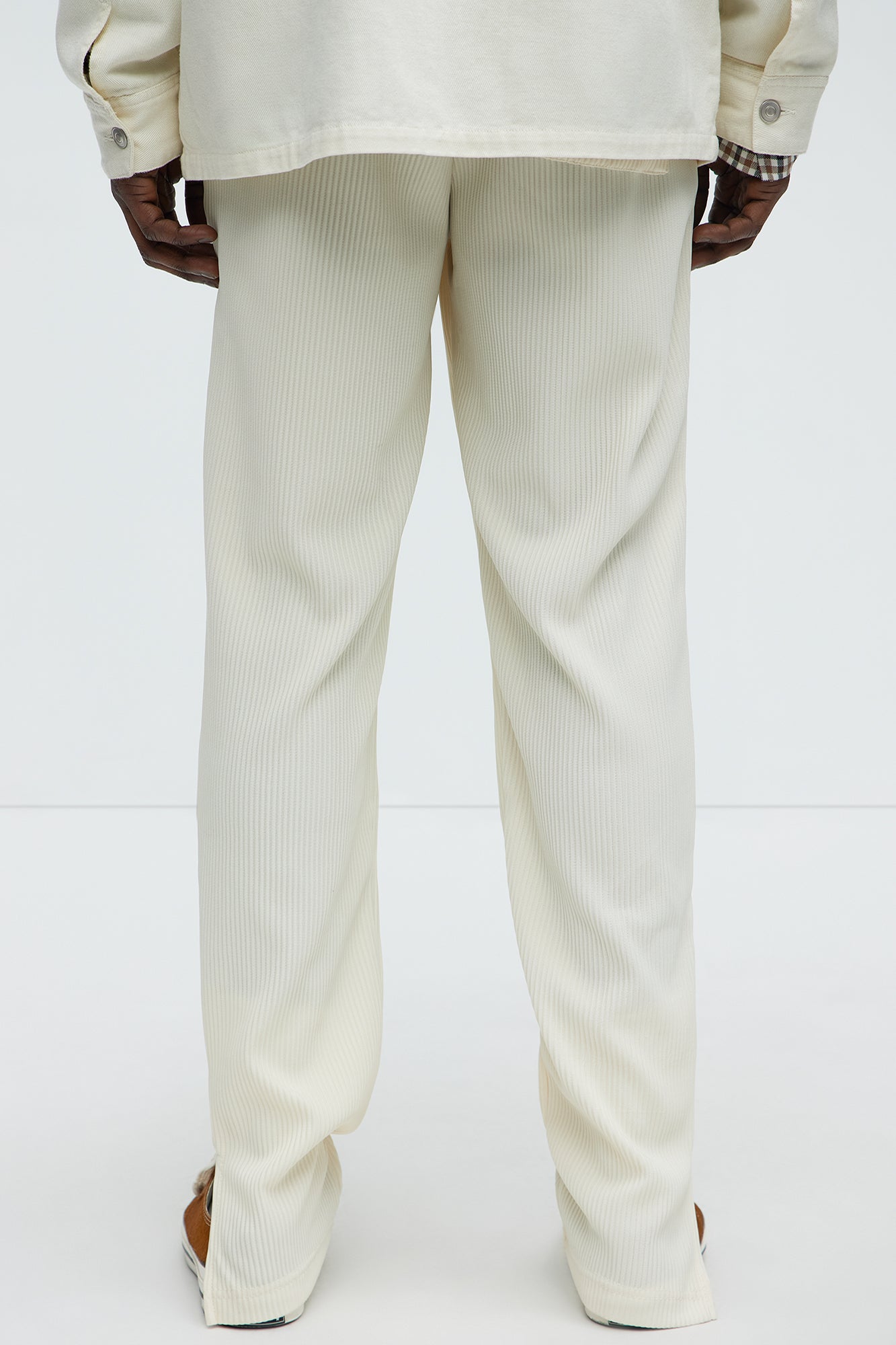 Show Up Slim Slit Pants - Off White - Image 4
