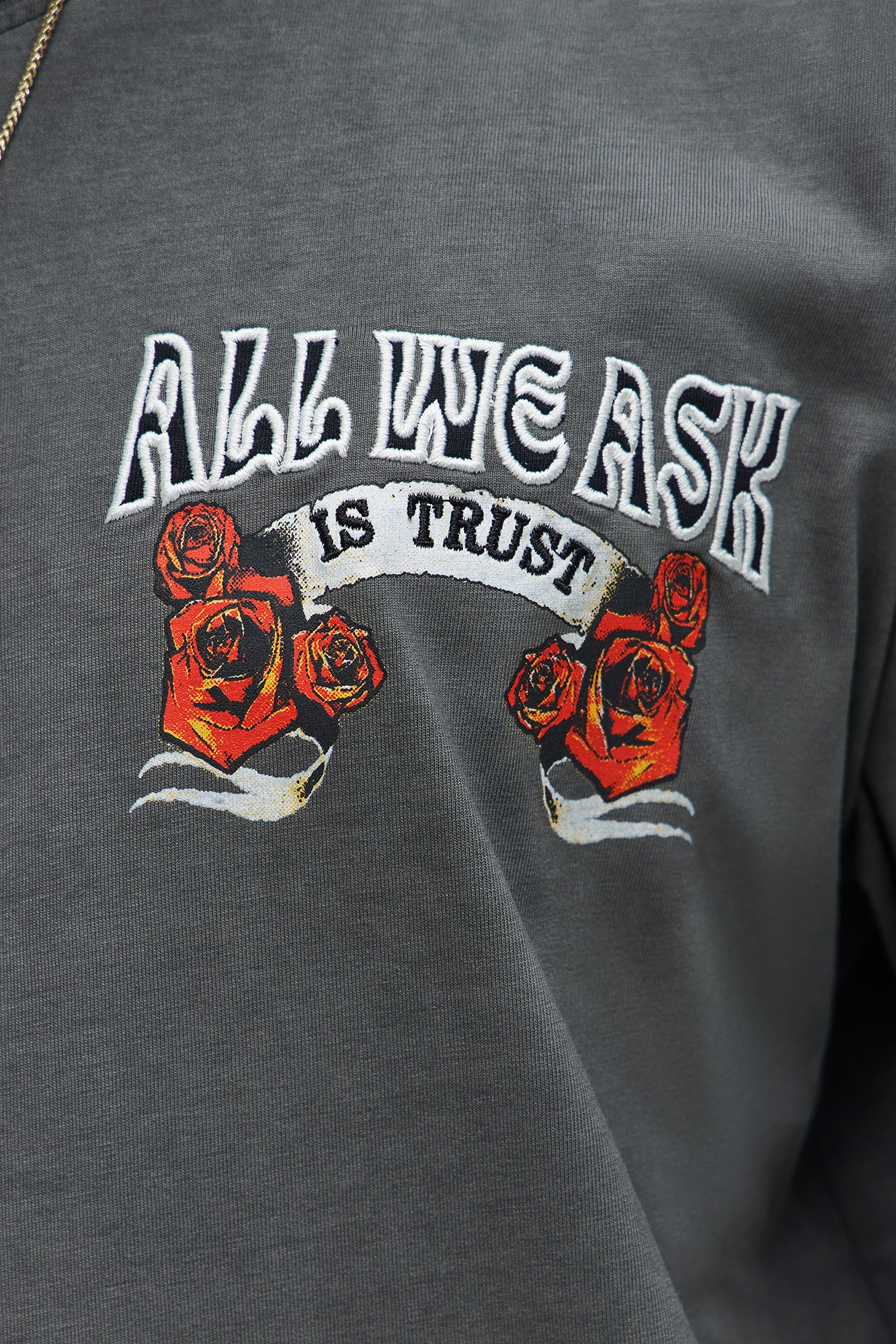 All We Trust Is Oversized Short Sleeve Tee - Black - Image 4
