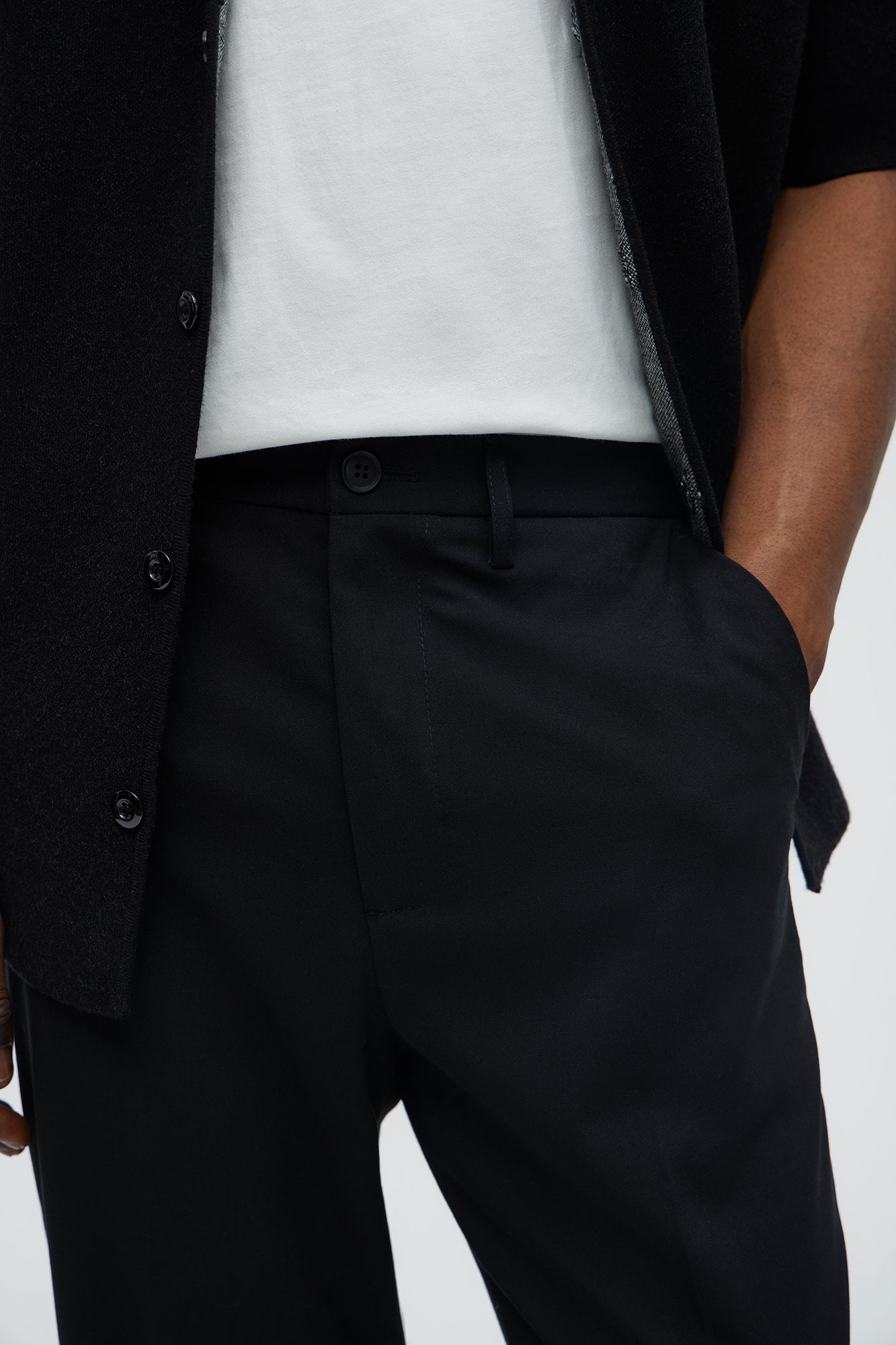 Tall Modern Stretch Slim Trouser - Black - Image 4