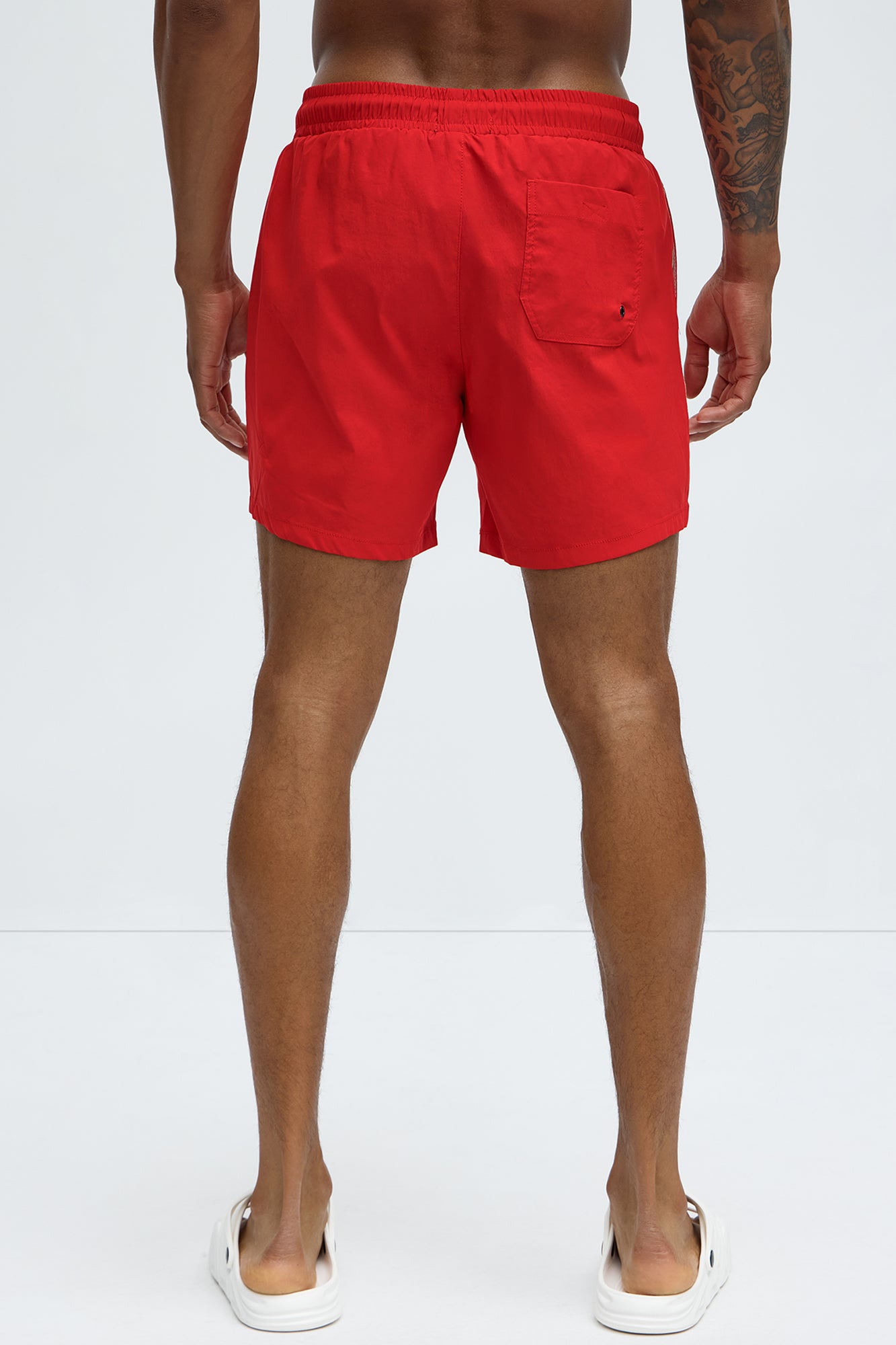 Track Flex Swim Trunk Mid - Red - Image 4