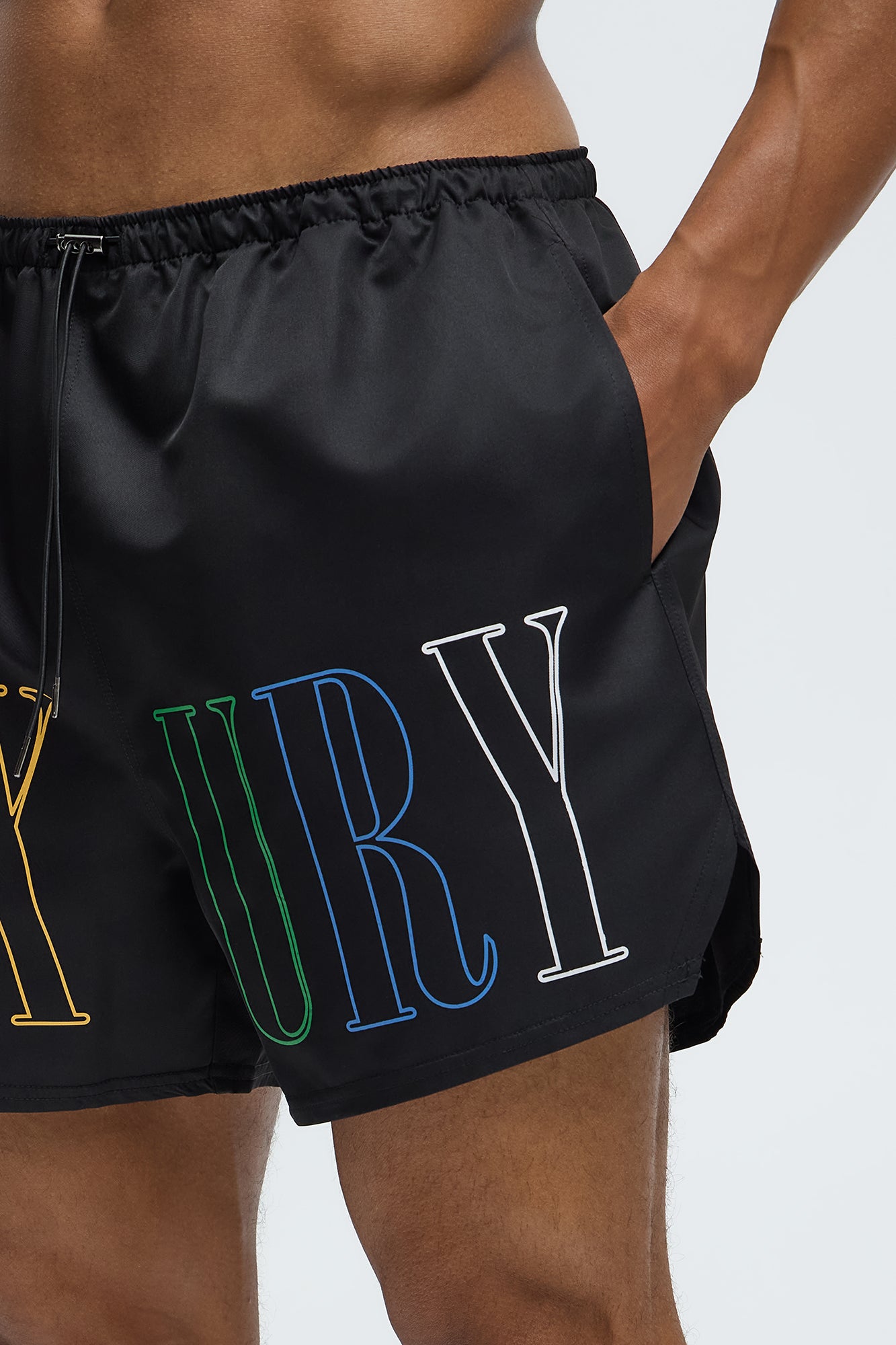 Luxury Life Swim Mid Trunk - Black - Image 3