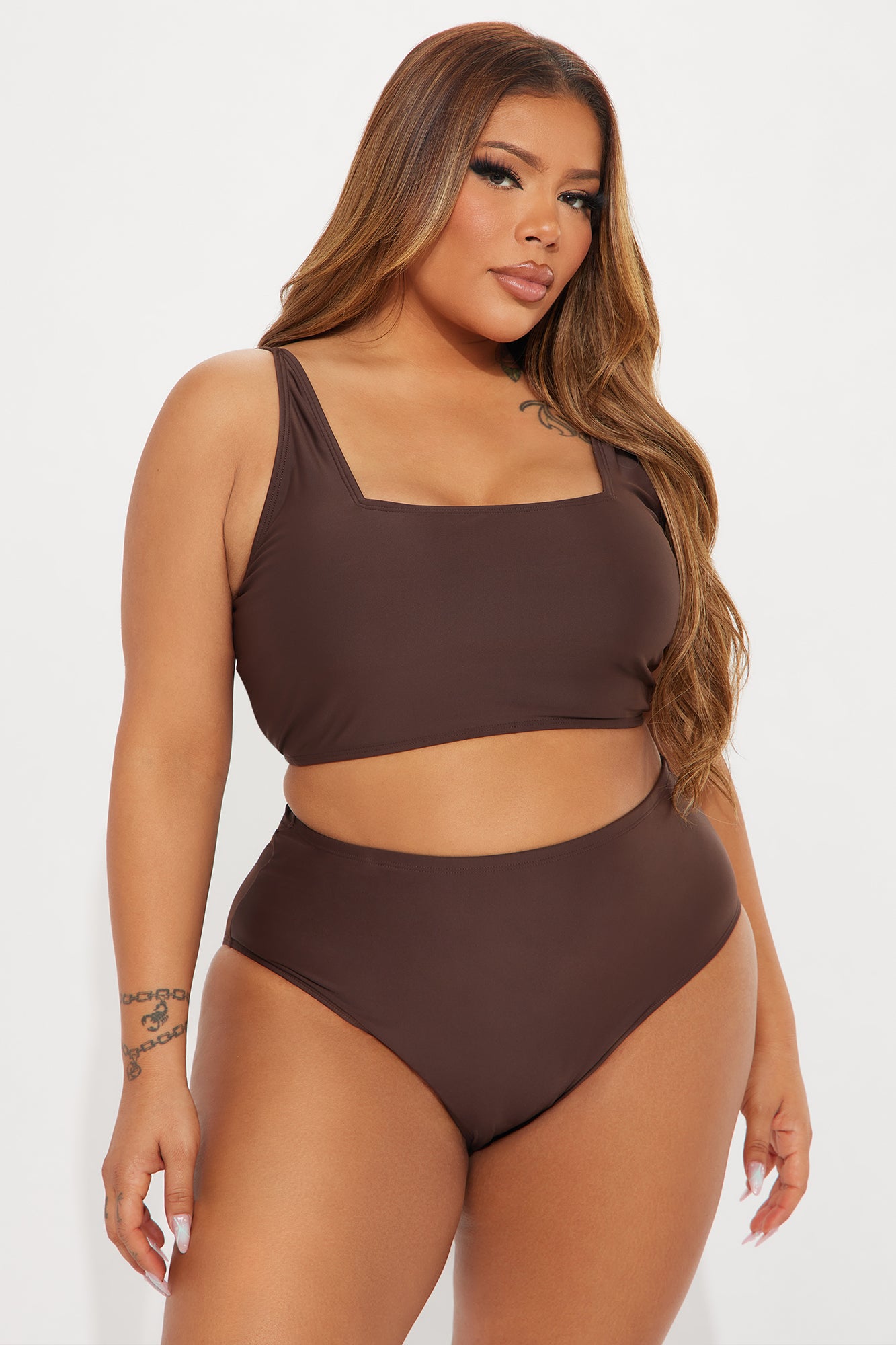 Maui Mix And Match Tank Bikini Top - Chocolate - Image 6