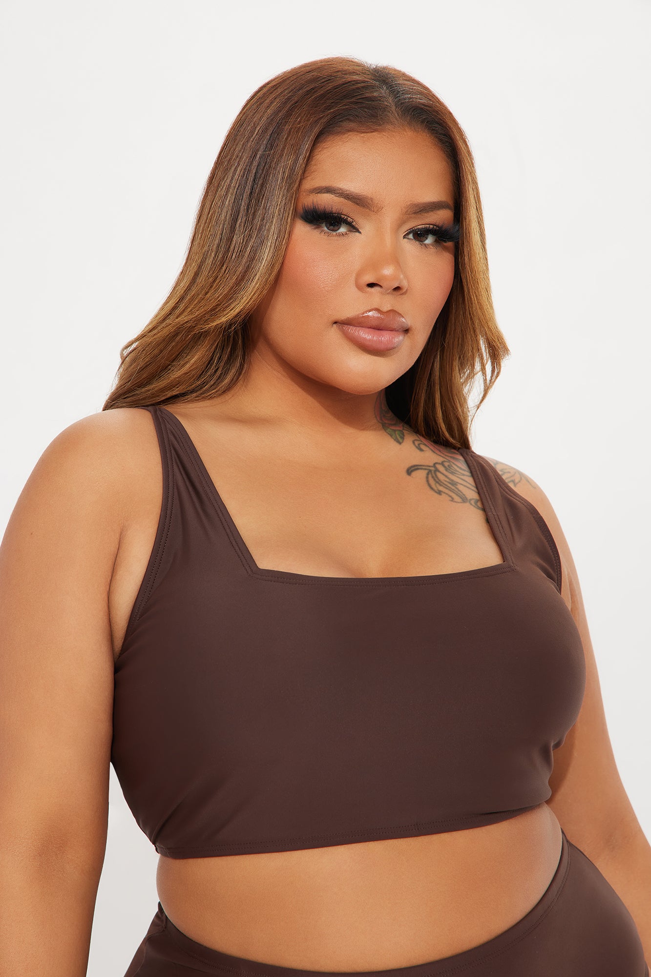 Maui Mix And Match Tank Bikini Top - Chocolate - Image 5