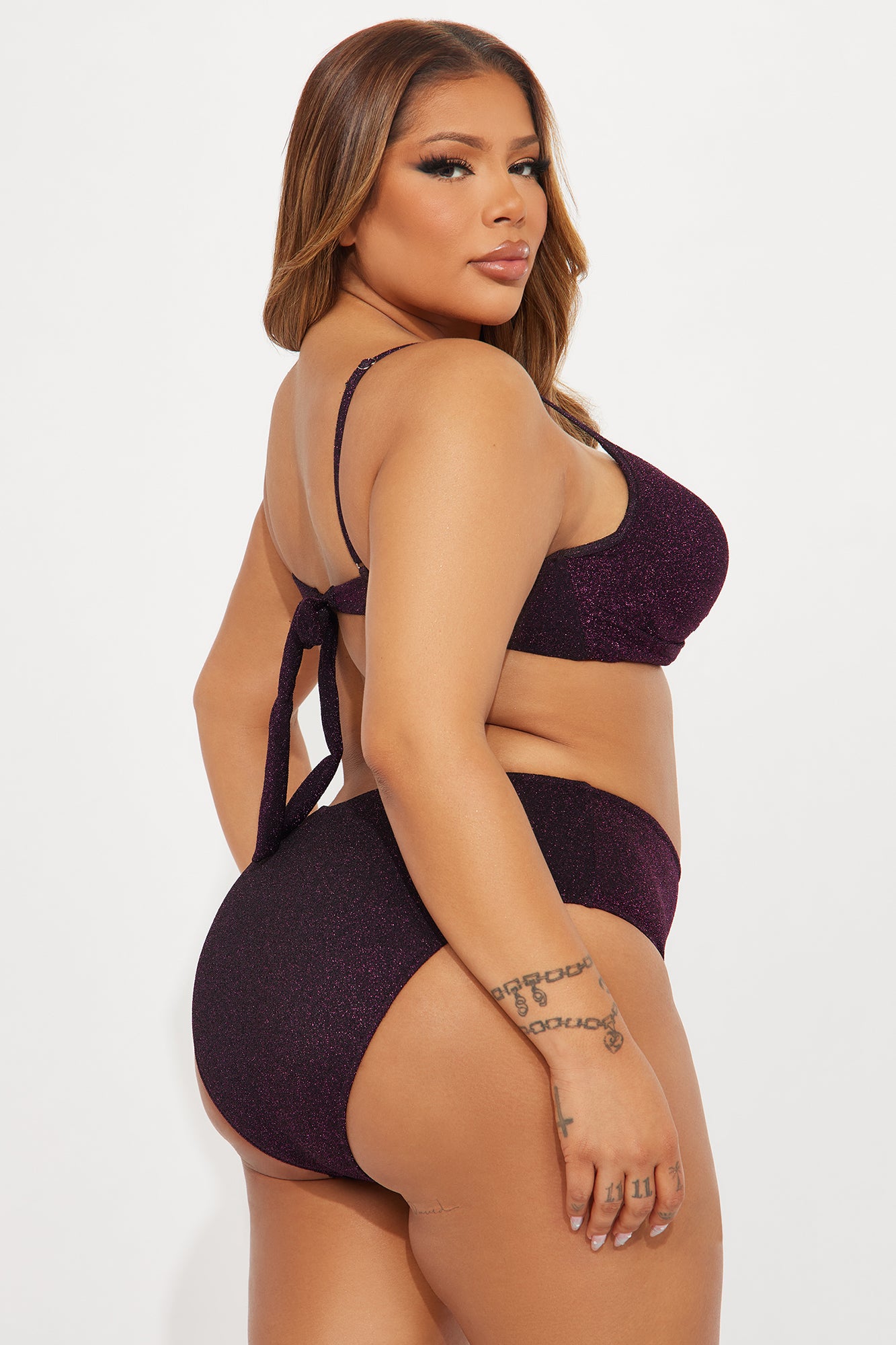 Ariella Shimmer 2 Piece Bikini - Purple - Image 6