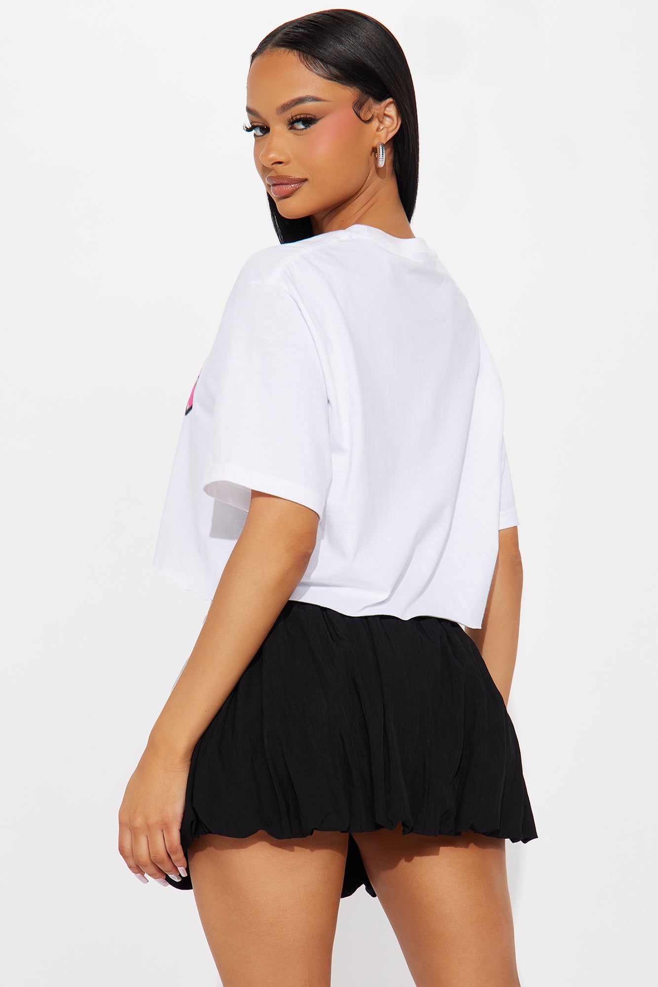 Baby Girl Airbrush Oversized Tee - White - Image 4