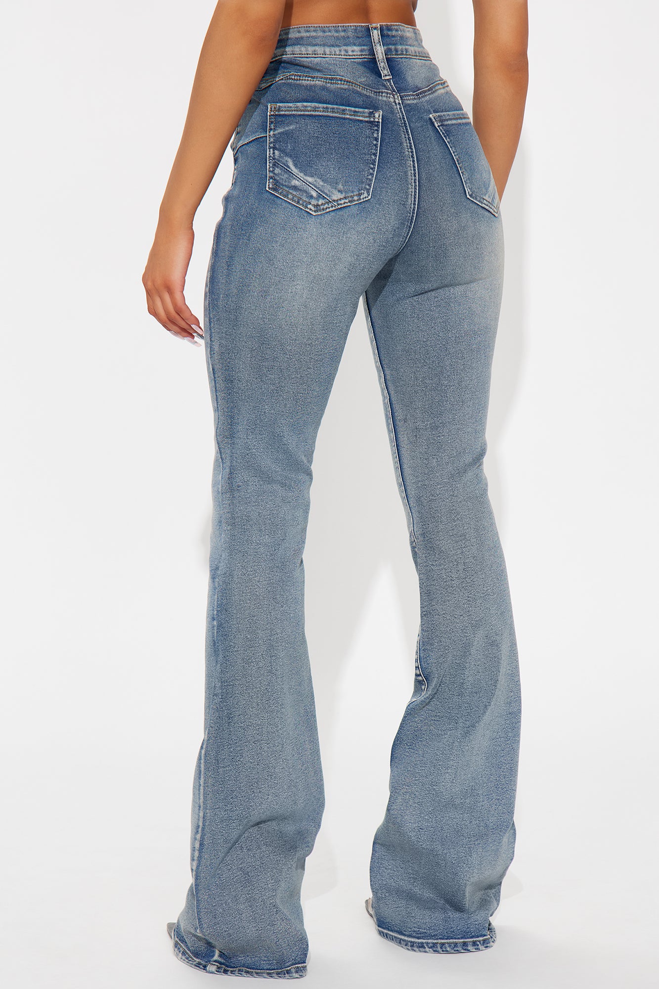 Tall Gemma Sculpting Stretch Flare Jeans - Vintage Wash - Image 3