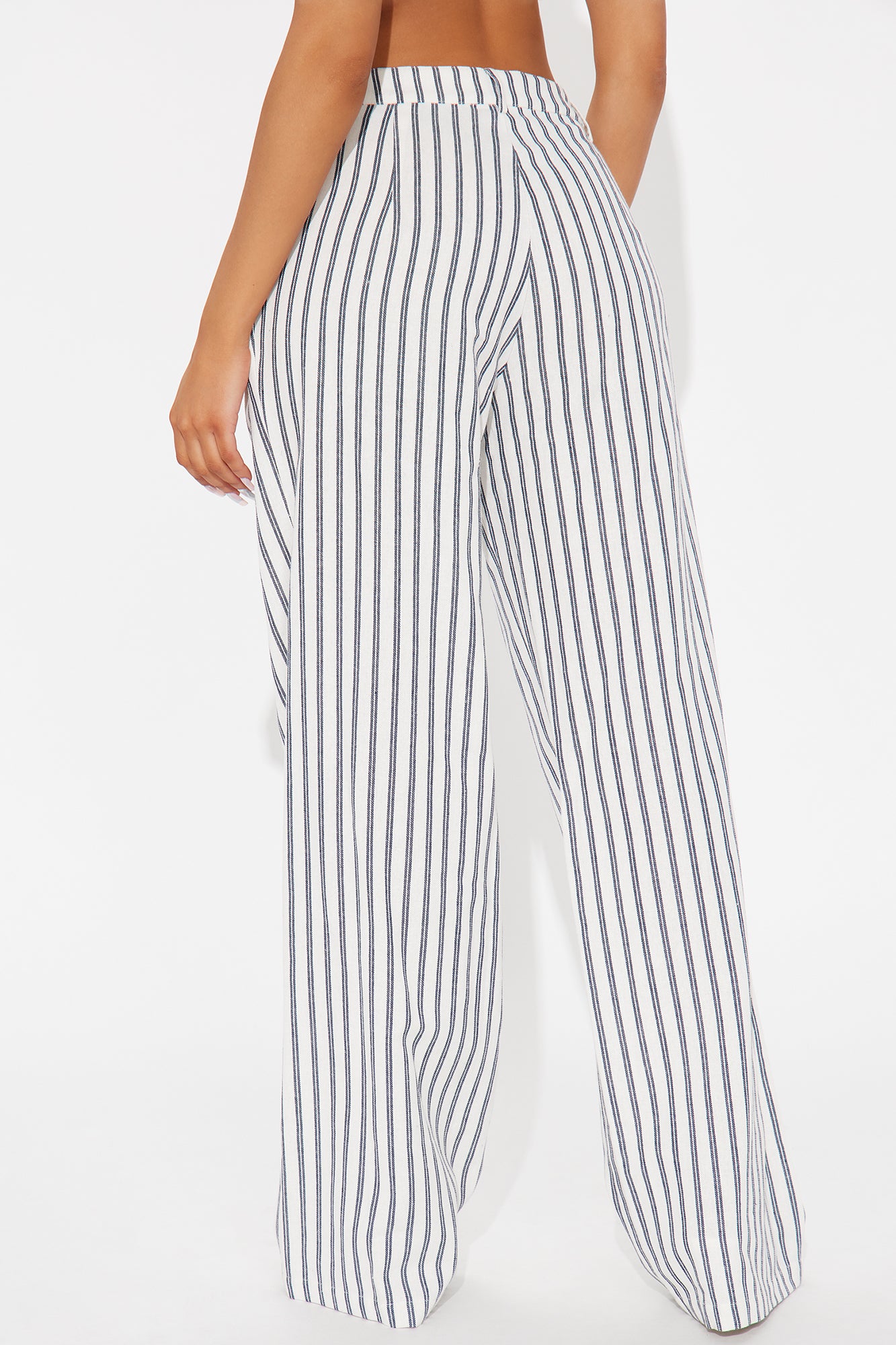 Yacht Club Linen Wide Leg Pant - Cream/combo - Image 3