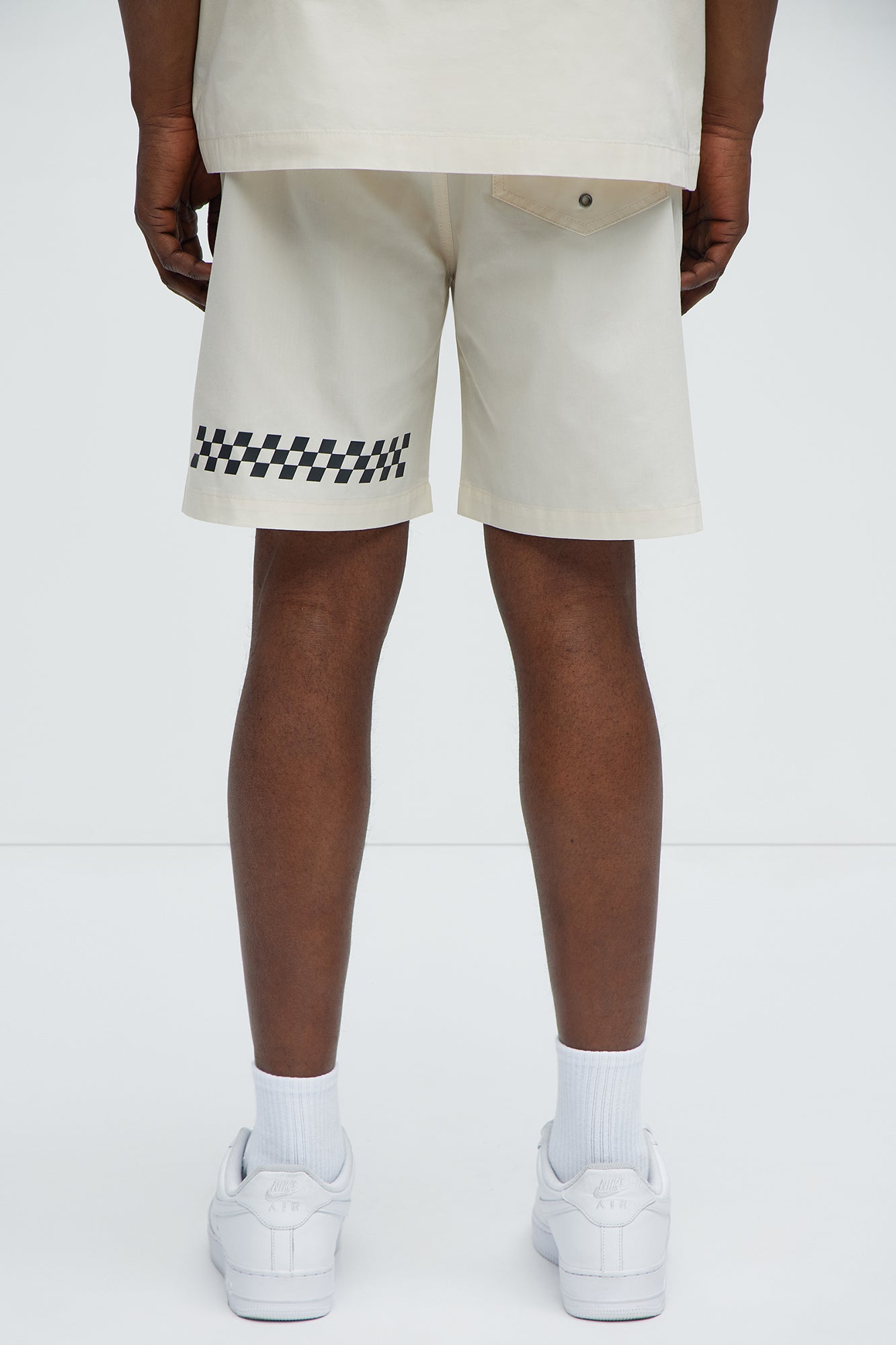 Racing Club Relaxed Drawstring Shorts - Cream - Image 5