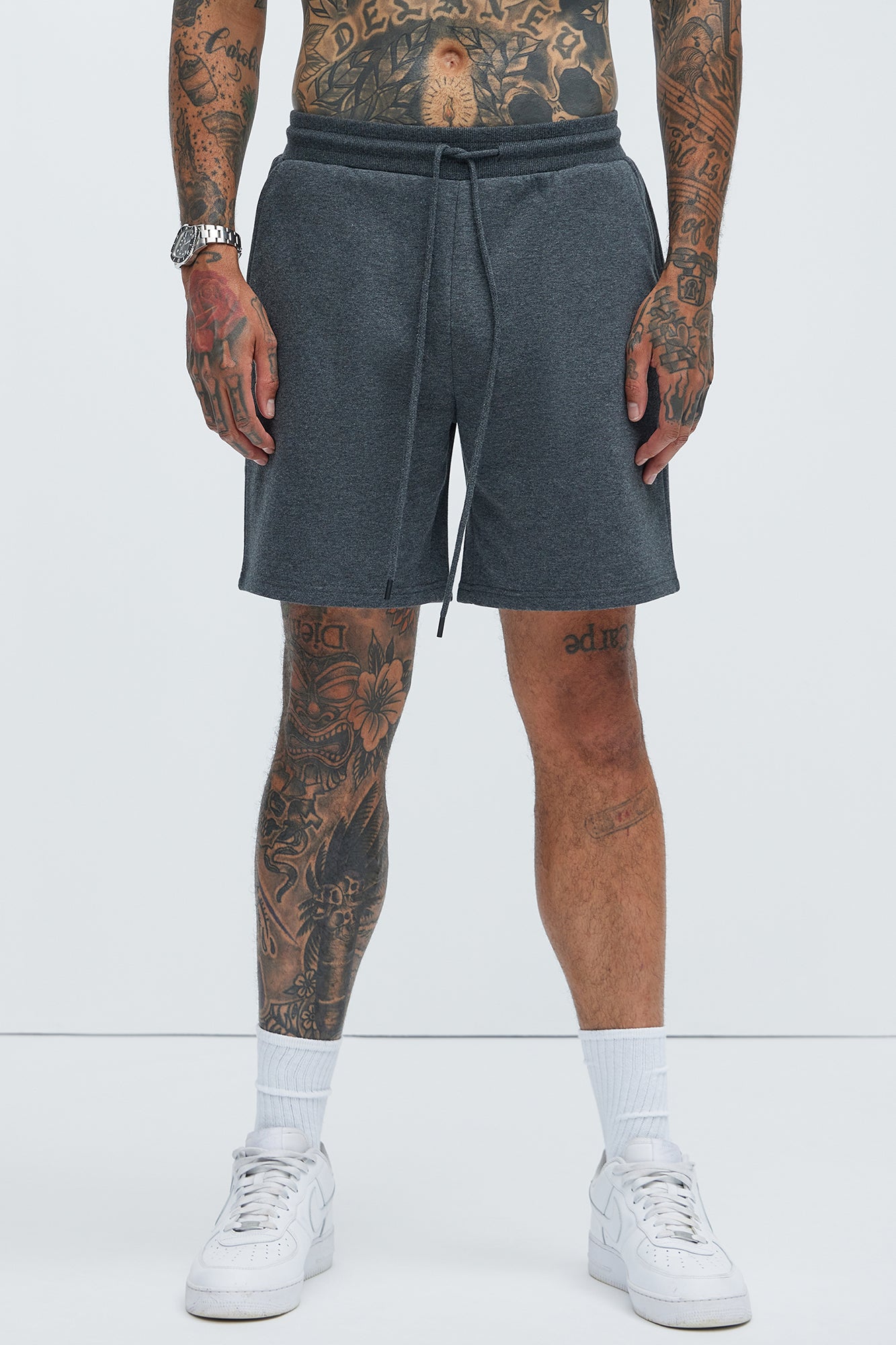Tyson Sweatshort - Charcoal - Image 3