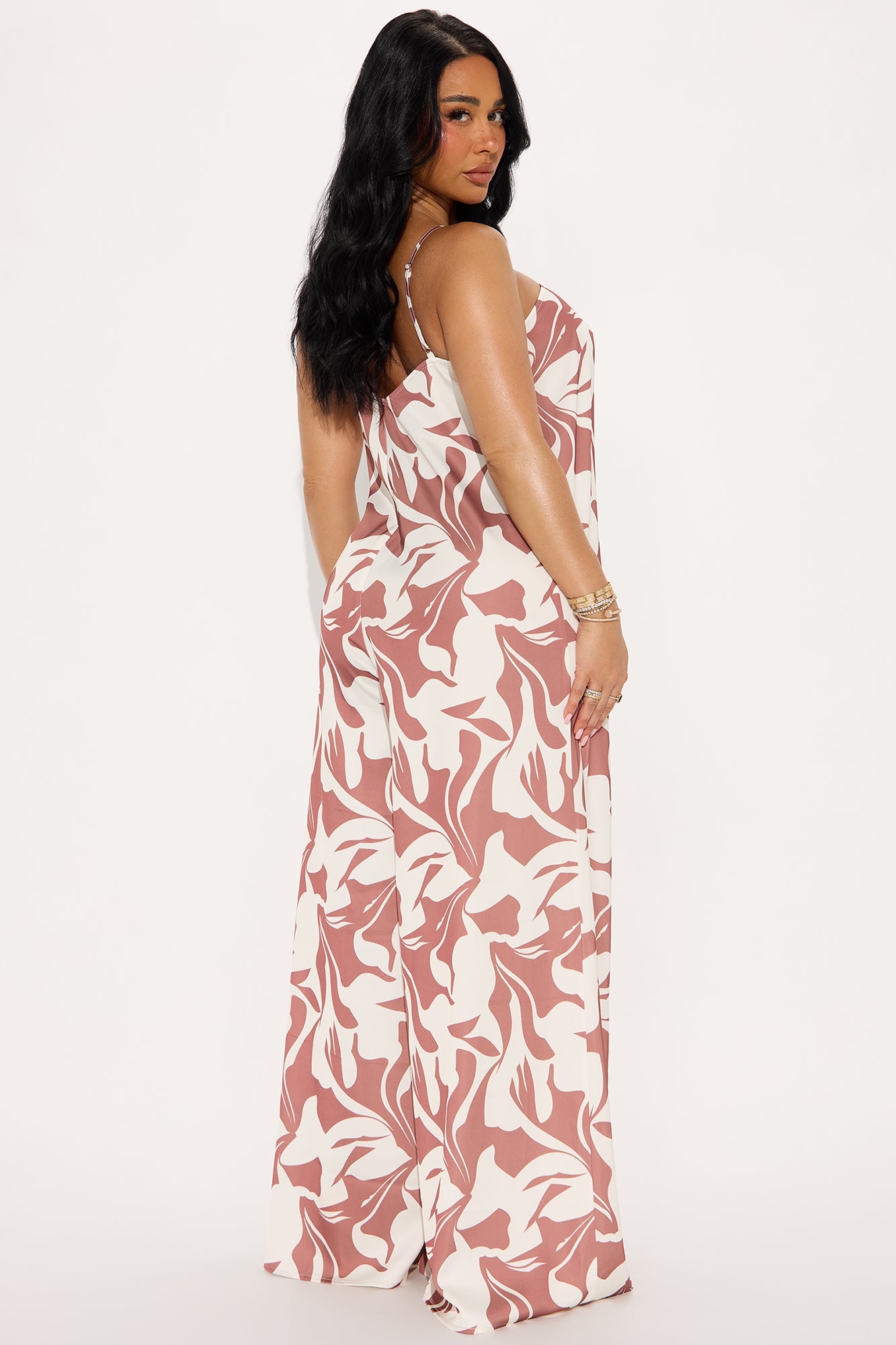 Freesia Satin Jumpsuit - Marsala - Image 3