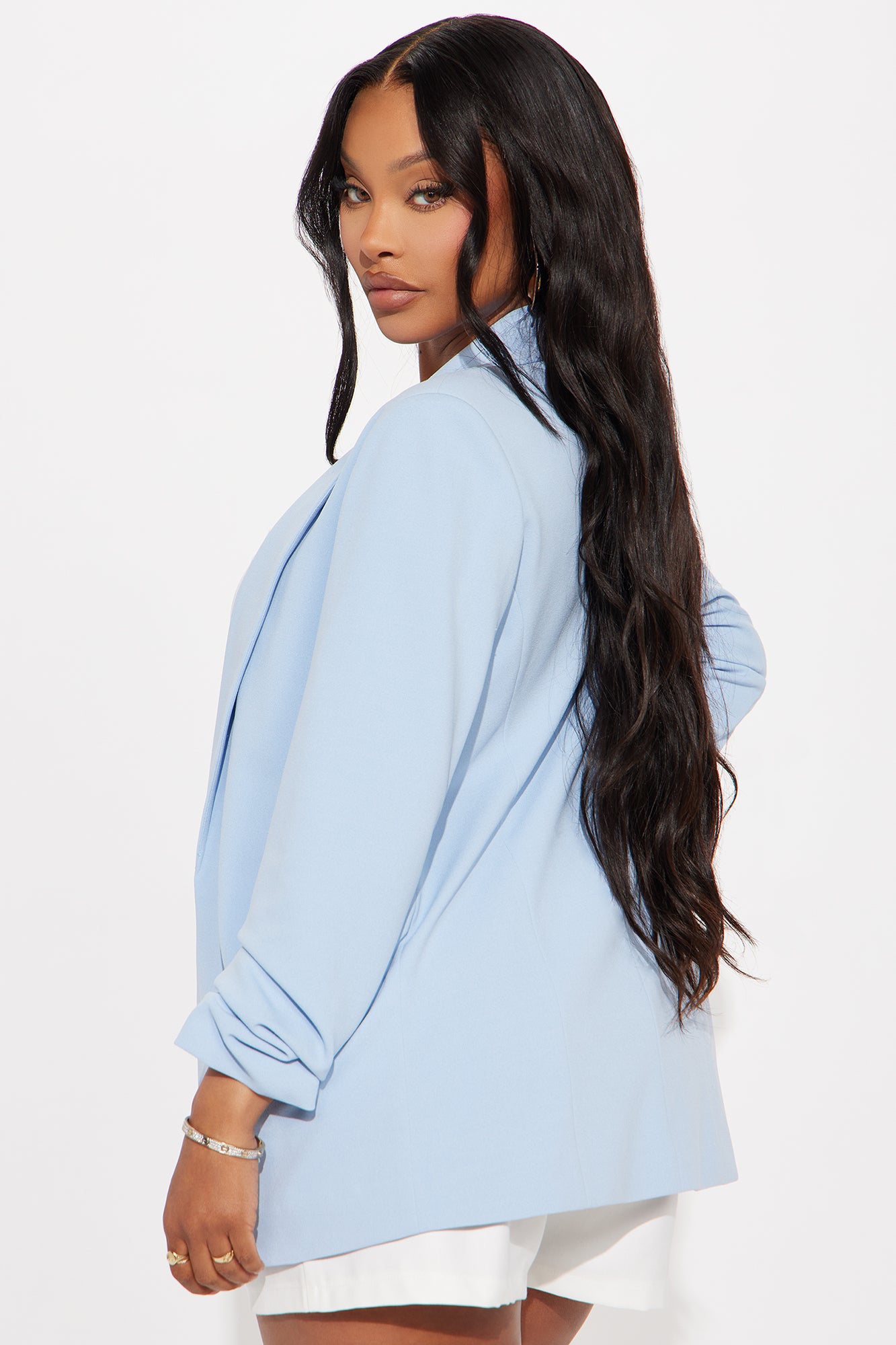 The Celine Blazer - Light Blue - Image 3