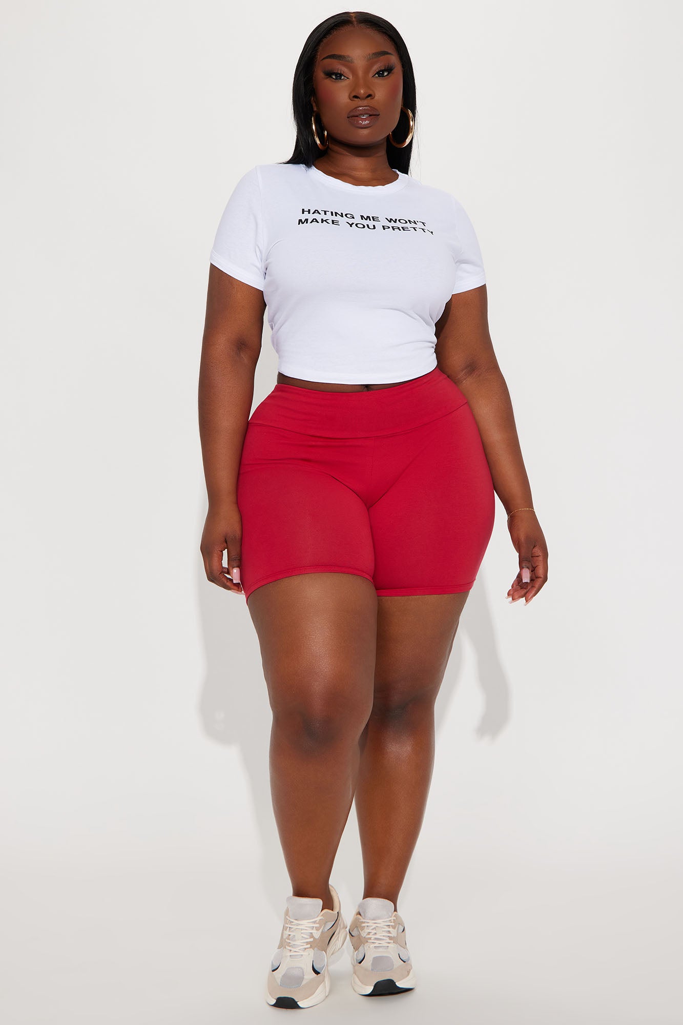 Hailey Biker Shorts - Red - Image 6