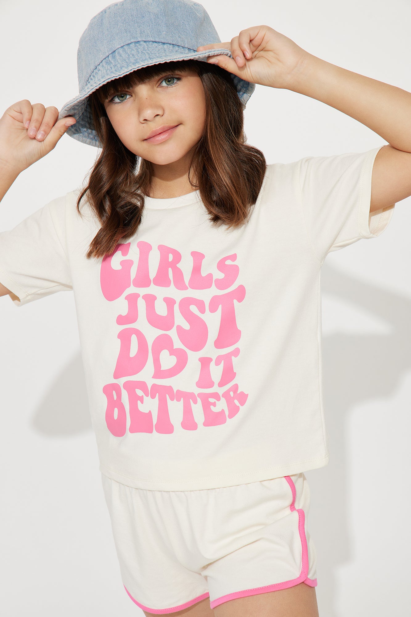 Mini Girls Just Do It Better Short Set - White/combo - Image 3