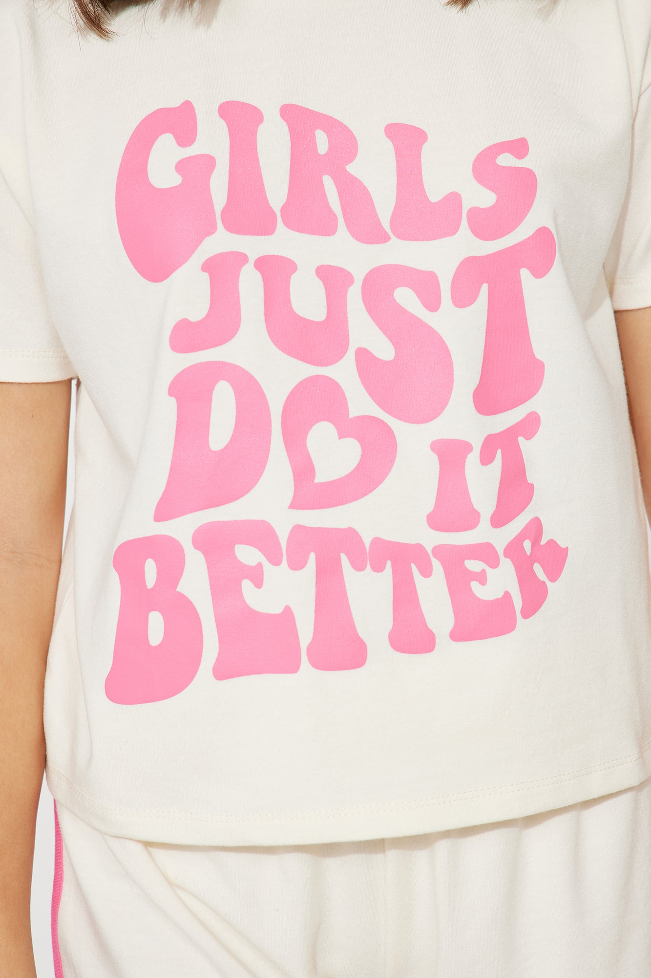 Mini Girls Just Do It Better Short Set - White/combo - Image 4