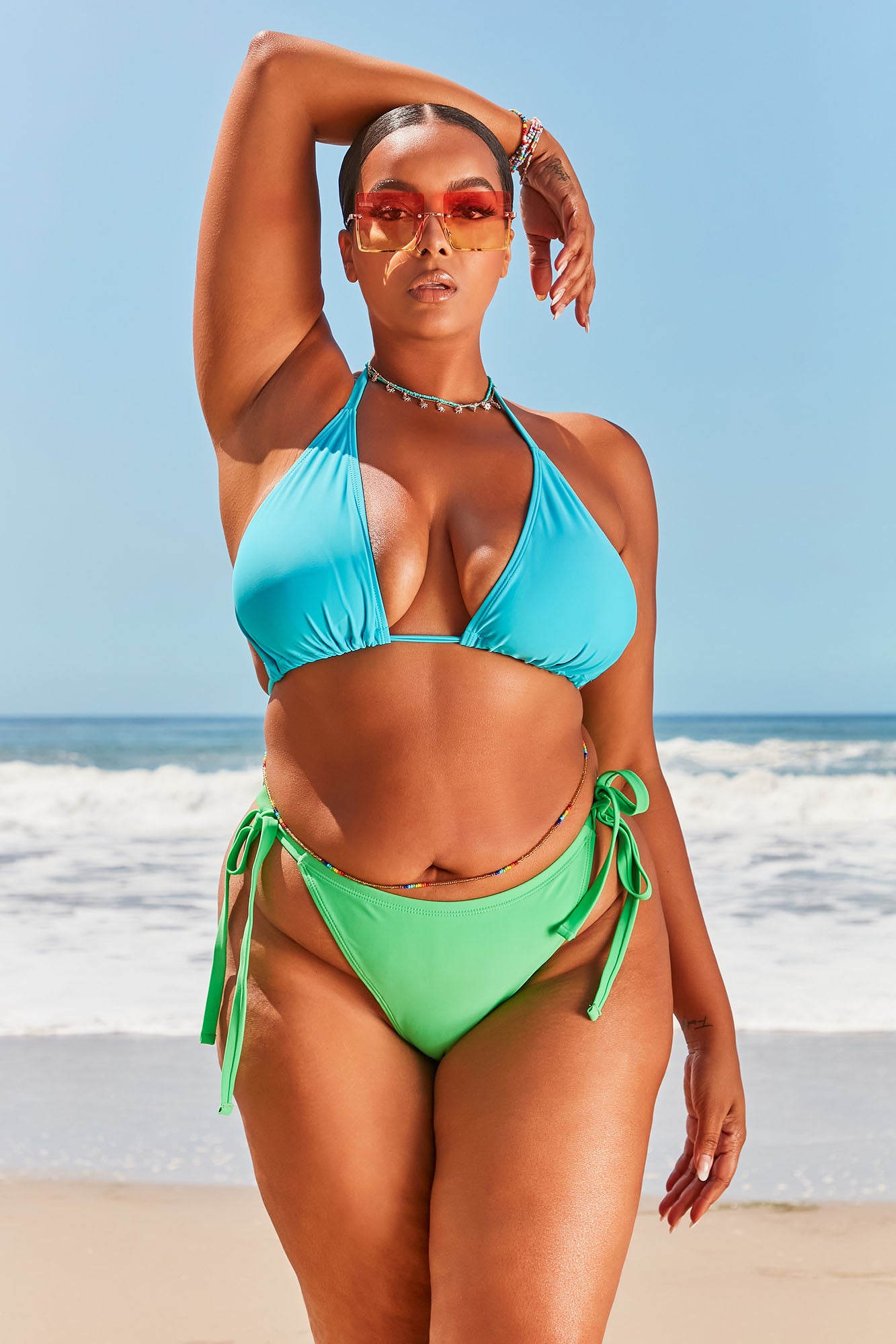 Maui Mix And Match Side Tie Bikini Bottom - Kelly Green - Image 5