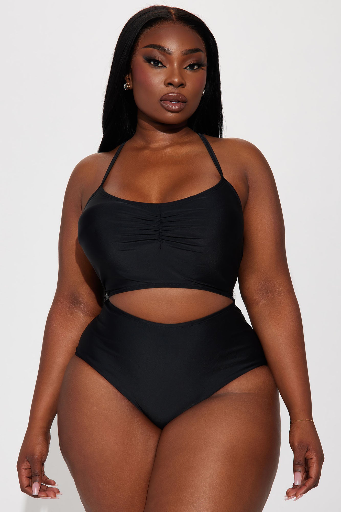 Anya Cut Out 1 Piece Swimsuit - Black - Image 4