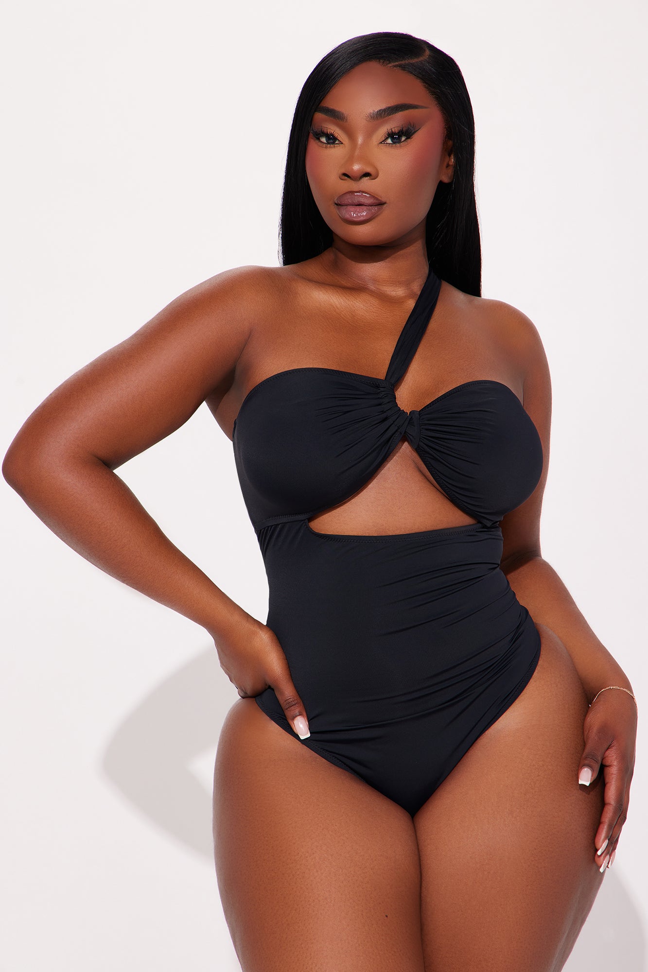 Ready For The Summer Cutout 1 Piece Swimsuit - Black - Image 4